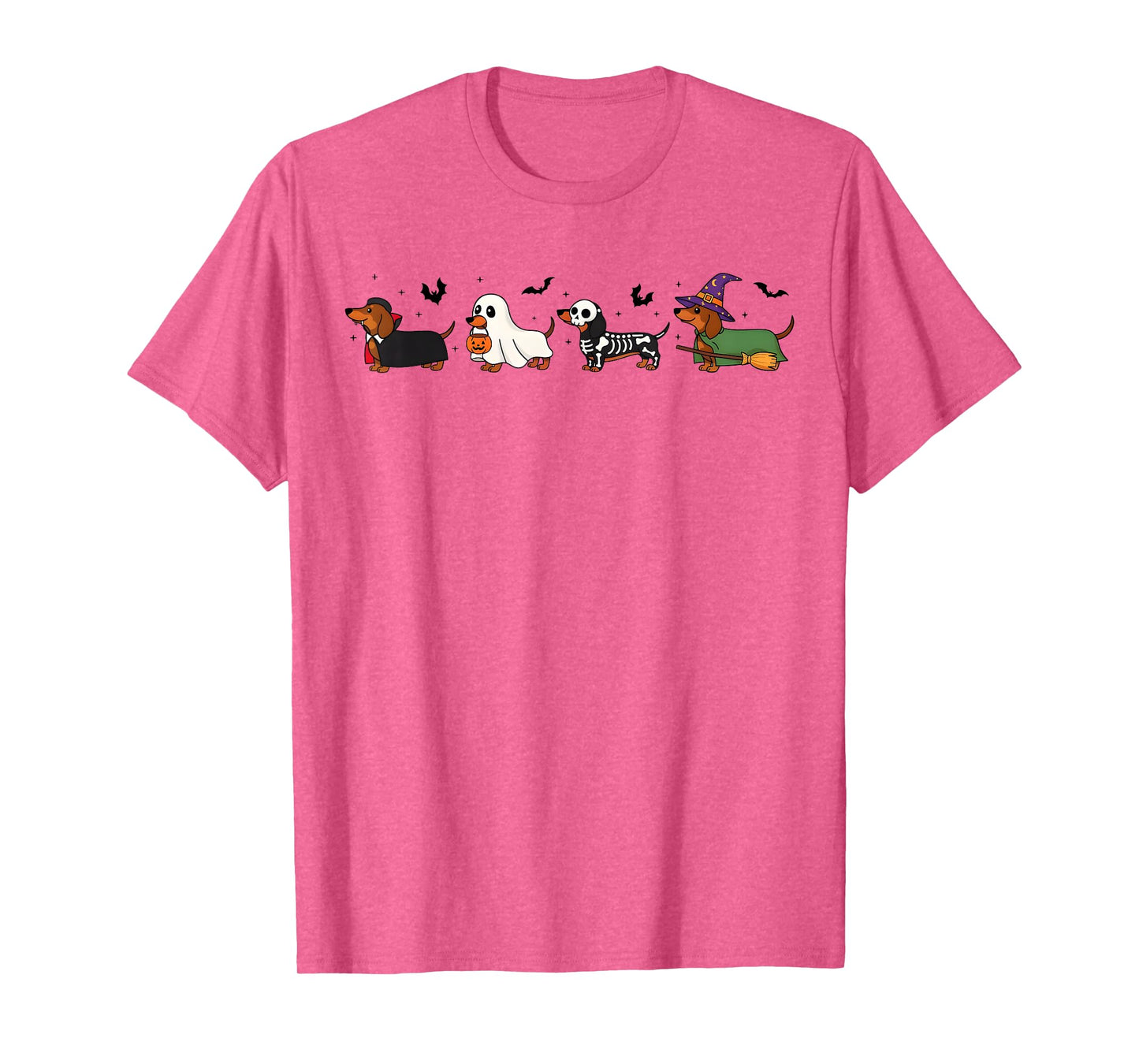 Weiner Dog Witch Happy Halloweenie Cute Halloween Dachshund T-Shirt