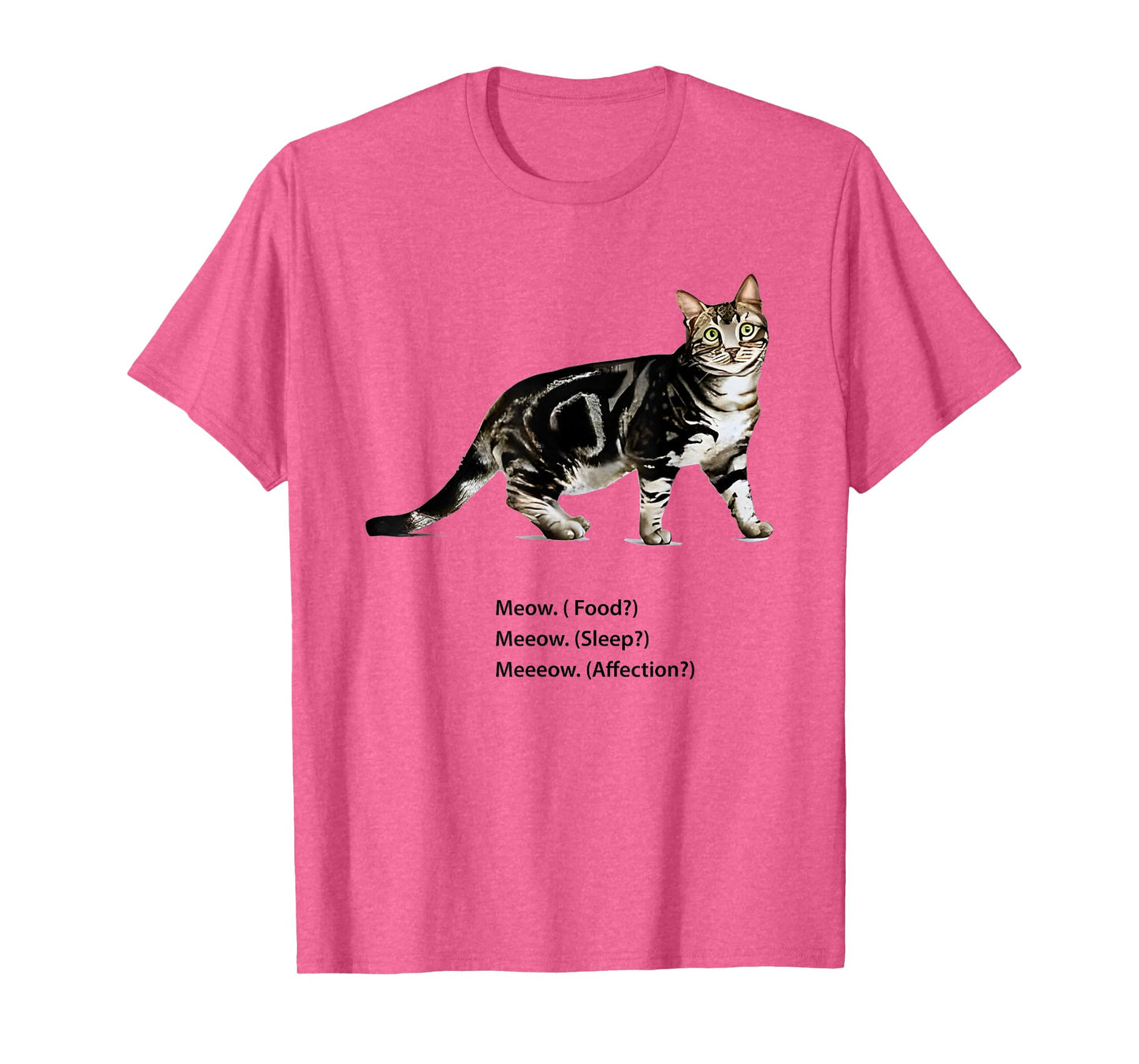 Cat Meow Food Meeow Sleep Meeeow Affection T-Shirt for Men Women