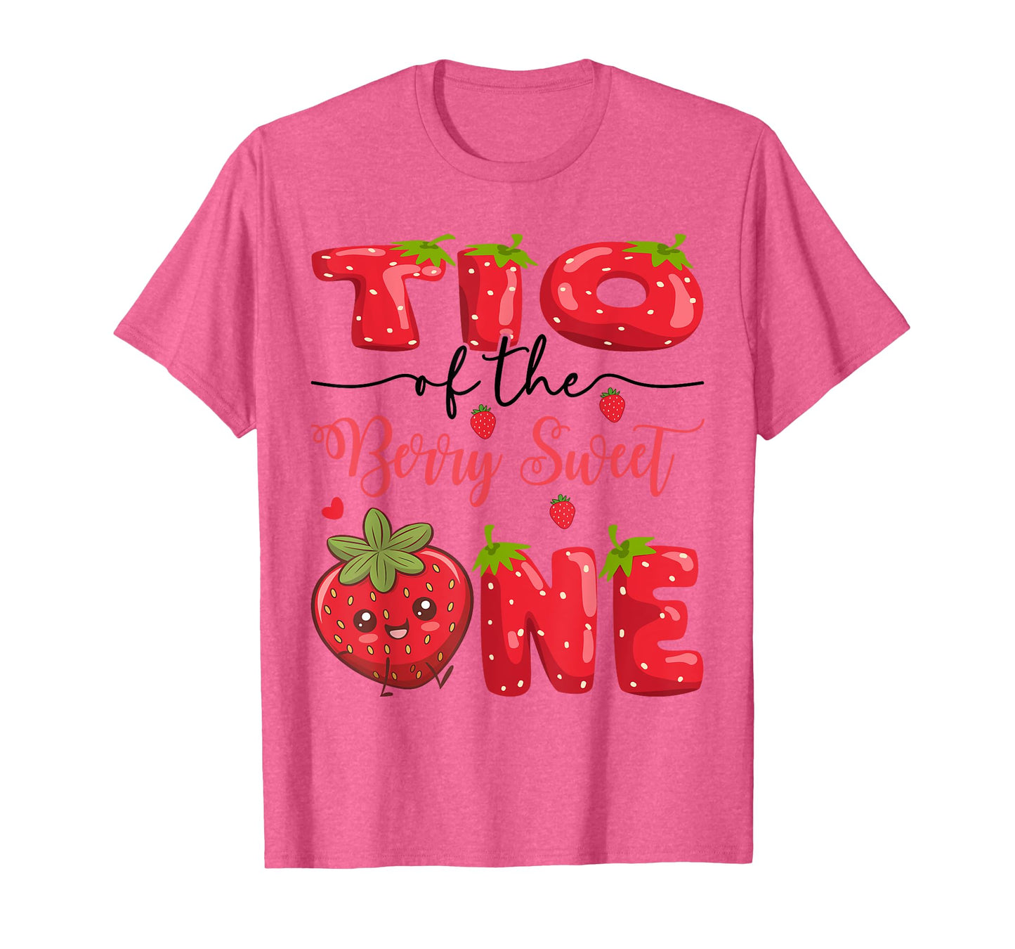 Tio Of The Berry Sweet One Strawberry First Birthday T-Shirt