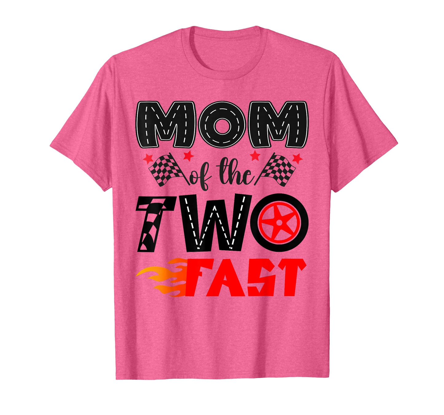 Mom of The Two Fast 2Nd Birthday Boy Racing Car T-Shirt