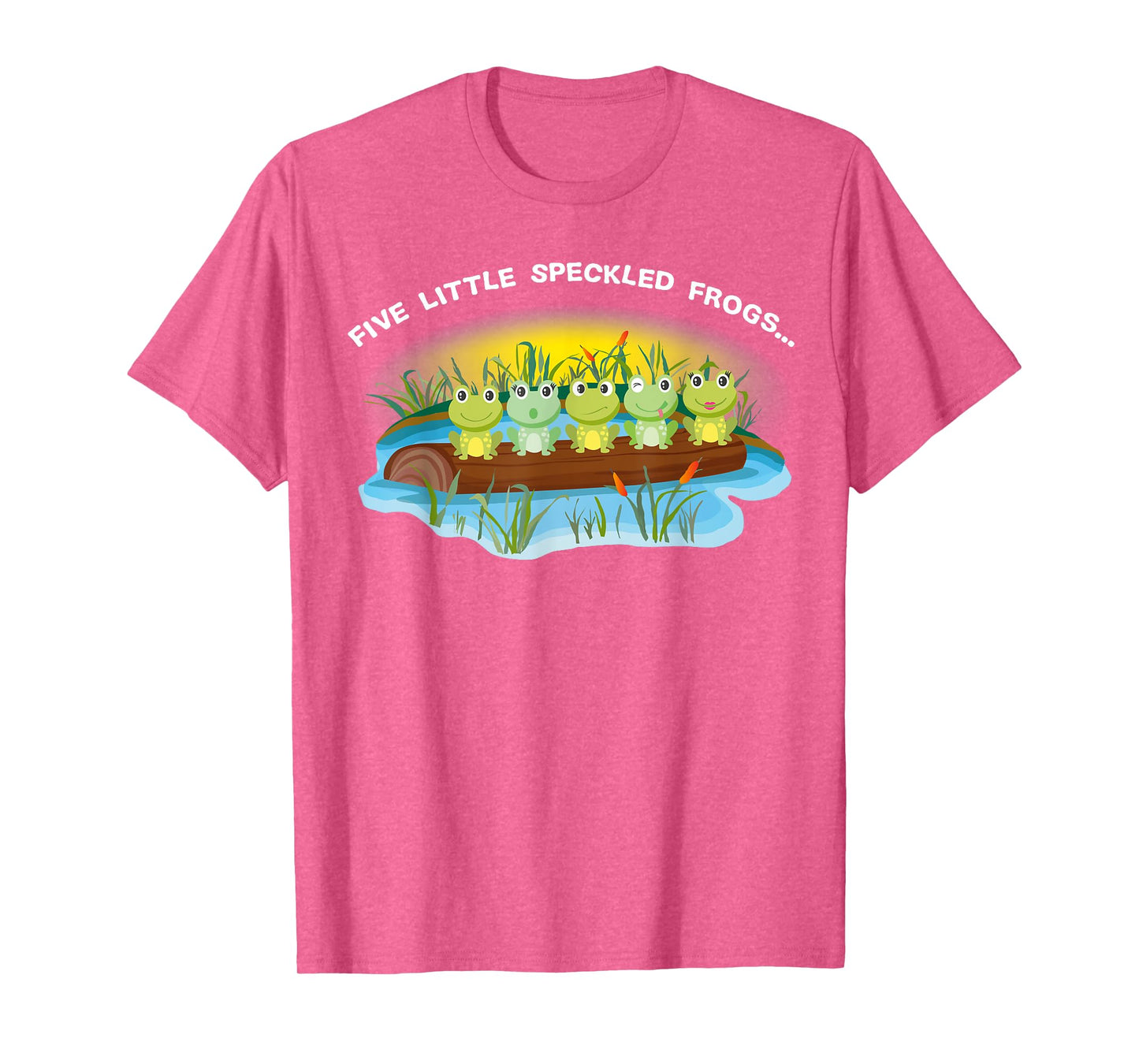 Five Little Speckled Frog unique Nursery Rhyme Green T-shirt T-Shirt