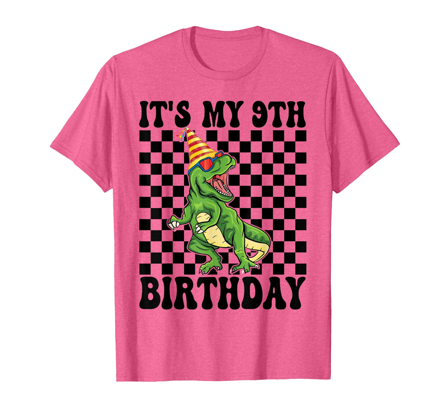 9 Year Old Gifts It's My 9th Birthday Boys Dinosaur T Rex T-Shirt