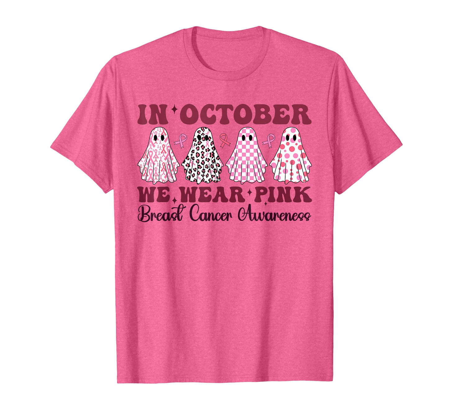 Breast Cancer Awareness Halloween In October We Wear Pink T-Shirt