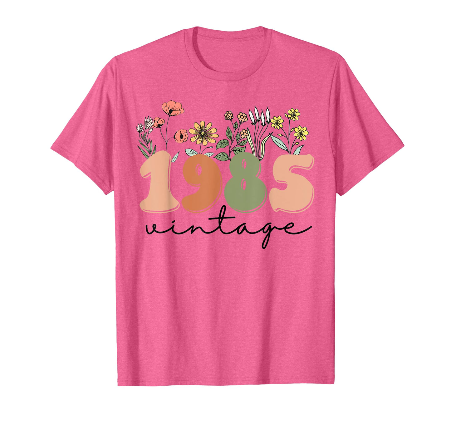 40 Years Old Vintage 1985 40th Birthday Tee Wildflower Women T-Shirt
