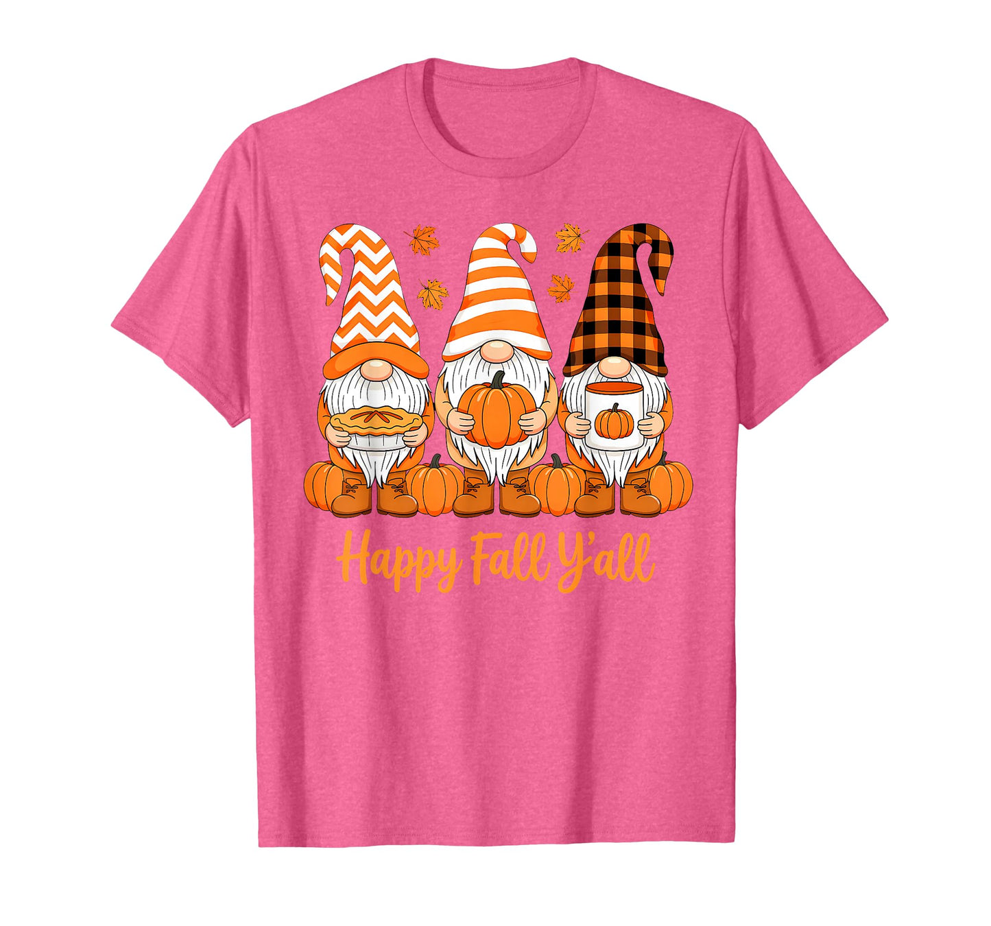 Happy Fall Y'all Gnome Autumn Thanksgiving Gnomes Lover T-Shirt