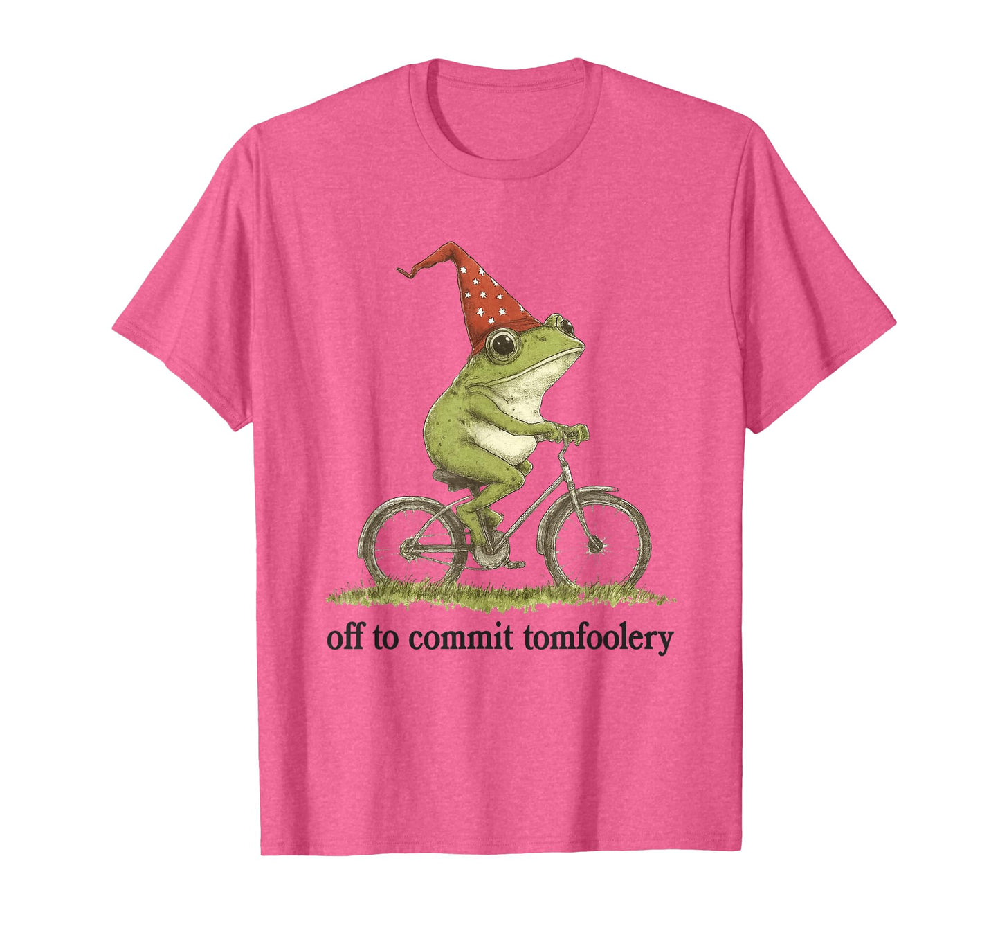 Funny Frog Meme Off to Commit Tomfoolery Sarcastic T-Shirt