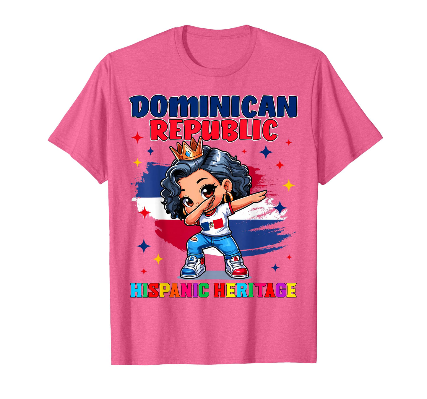Dominican Republic Girl Hispanic Heritage Celebration kids T-Shirt