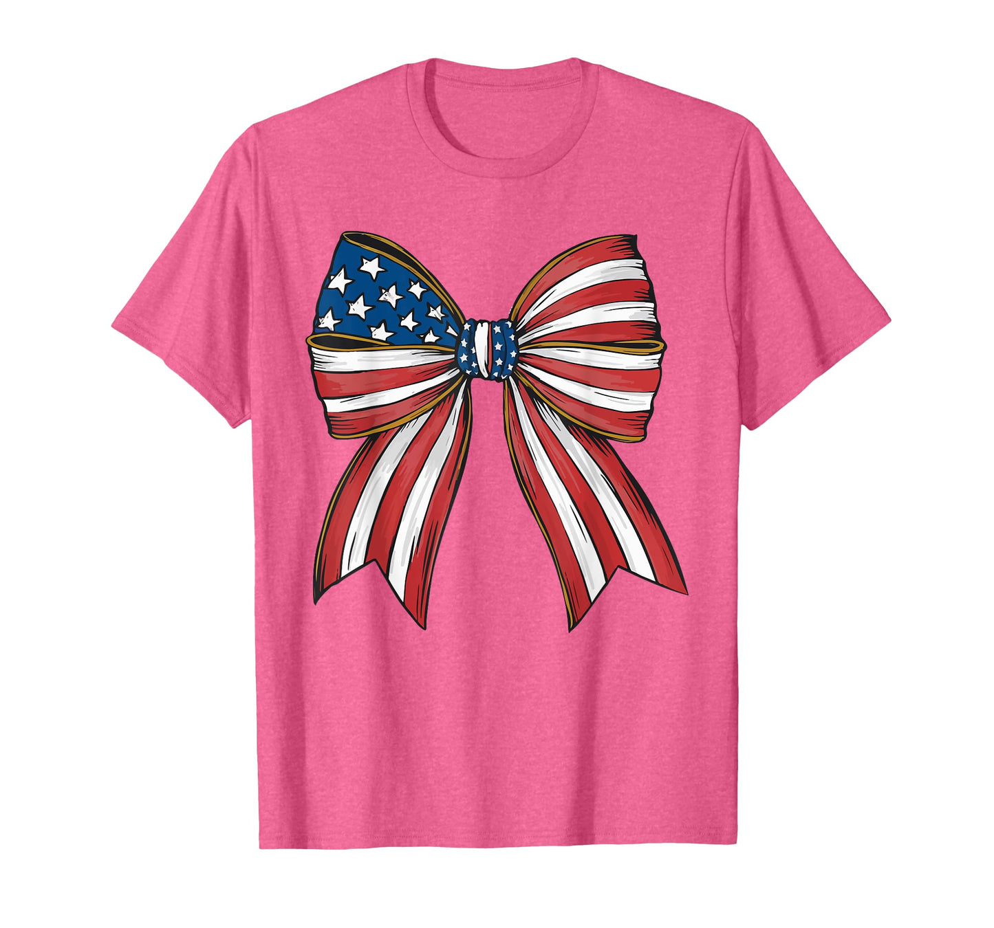 Retro 4th of July Coquette Bows American Flag USA Patriotic T-Shirt