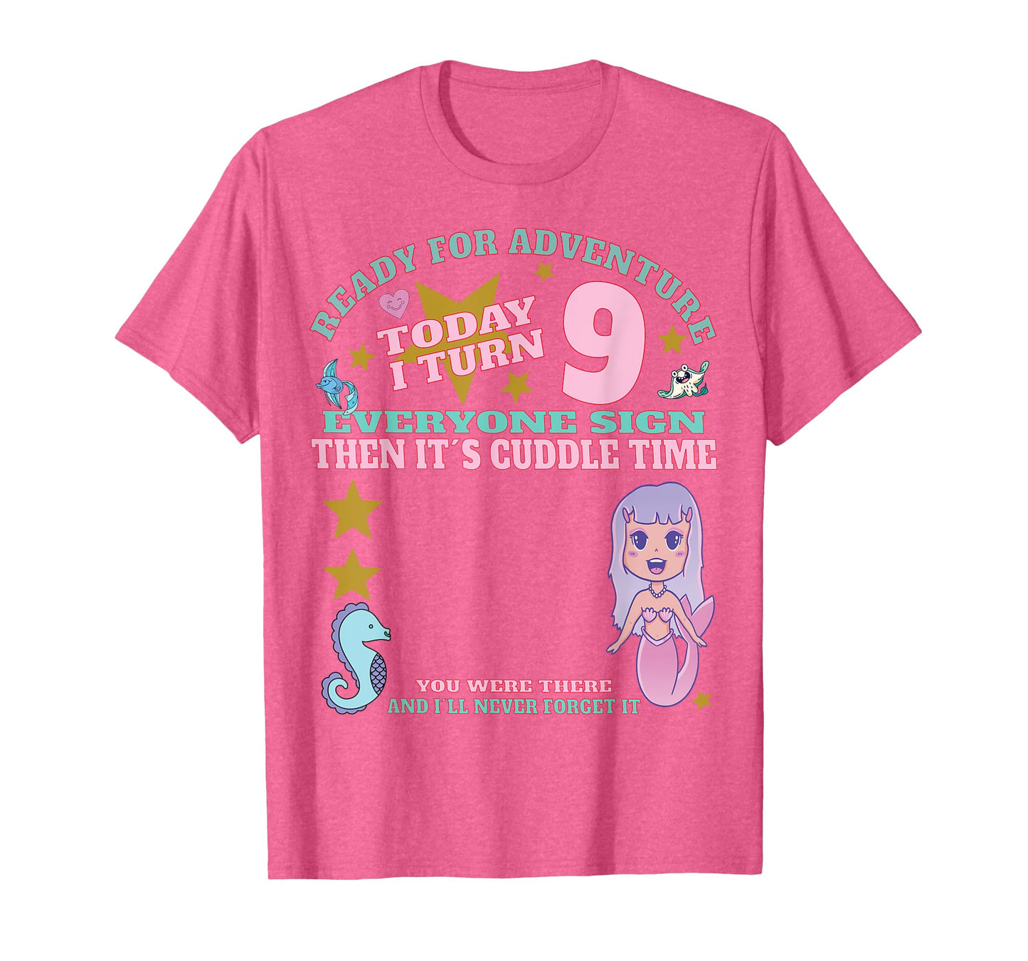 It's My 9th Birthday girl Sign My Shirt Bday T-Shirt