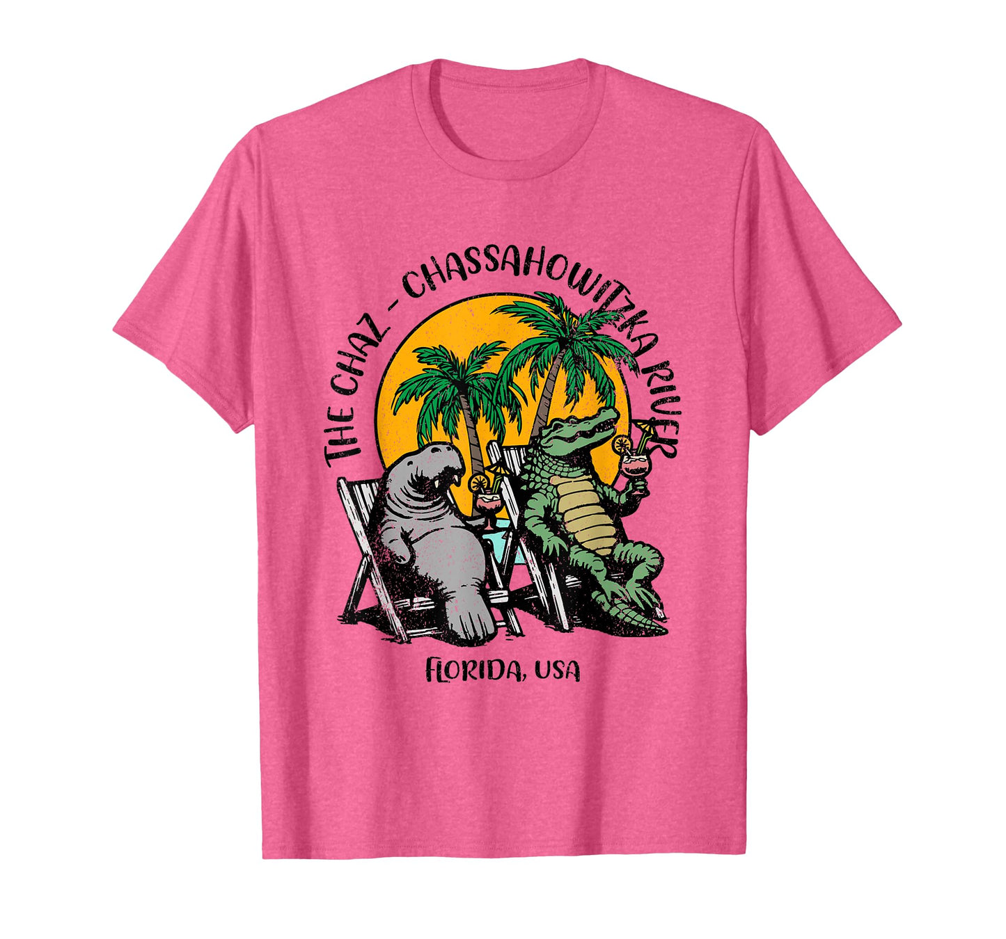 The Chaz Chassahowitzka River FL Manatee Alligator Design T-Shirt