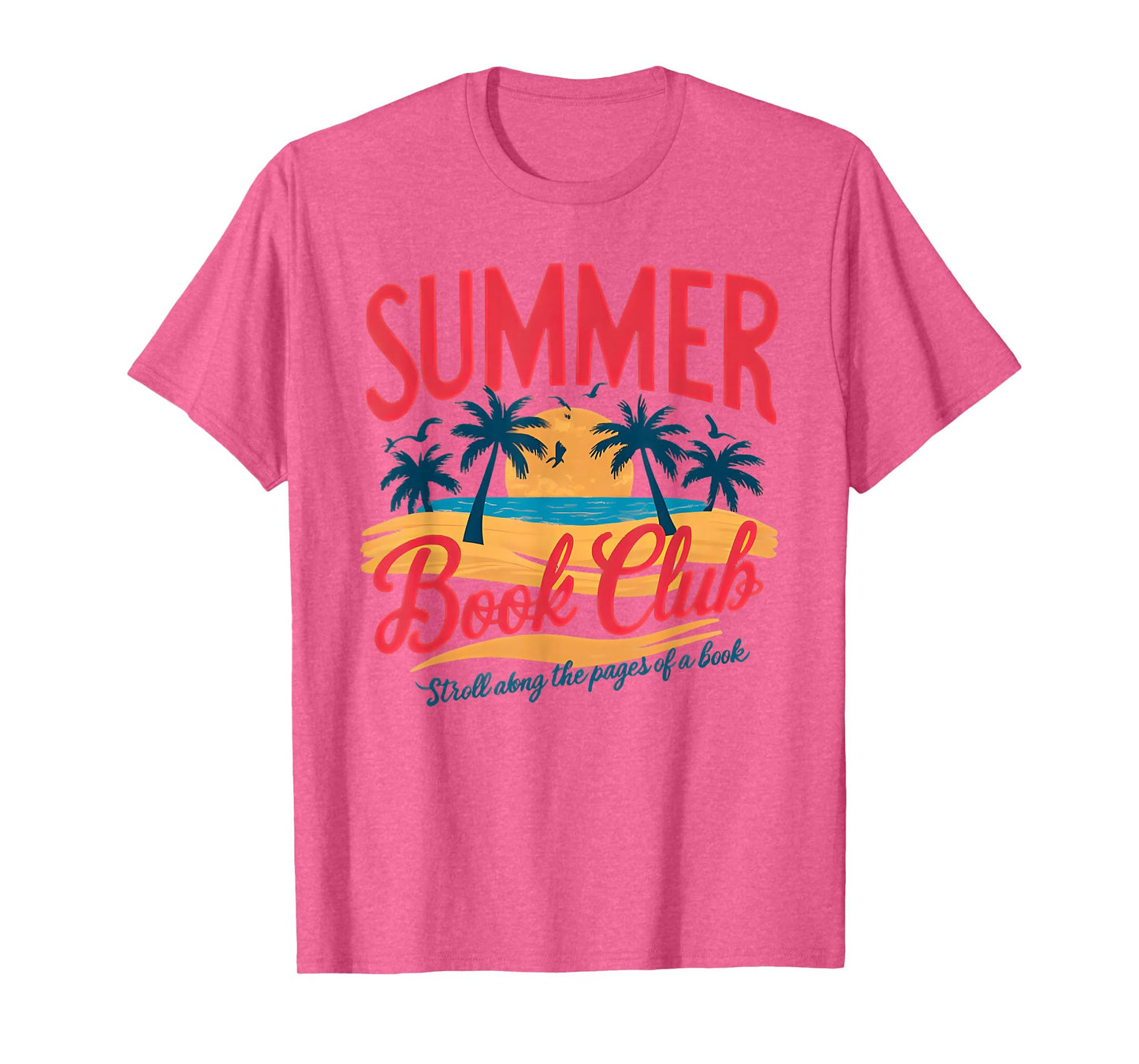 Summer Retro Book Club Funny Beach Vacation T-Shirt