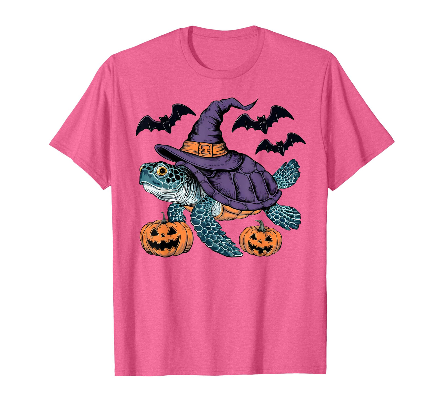 Pumpkin Bat Witch Costume Sea Turtle Halloween T-Shirt