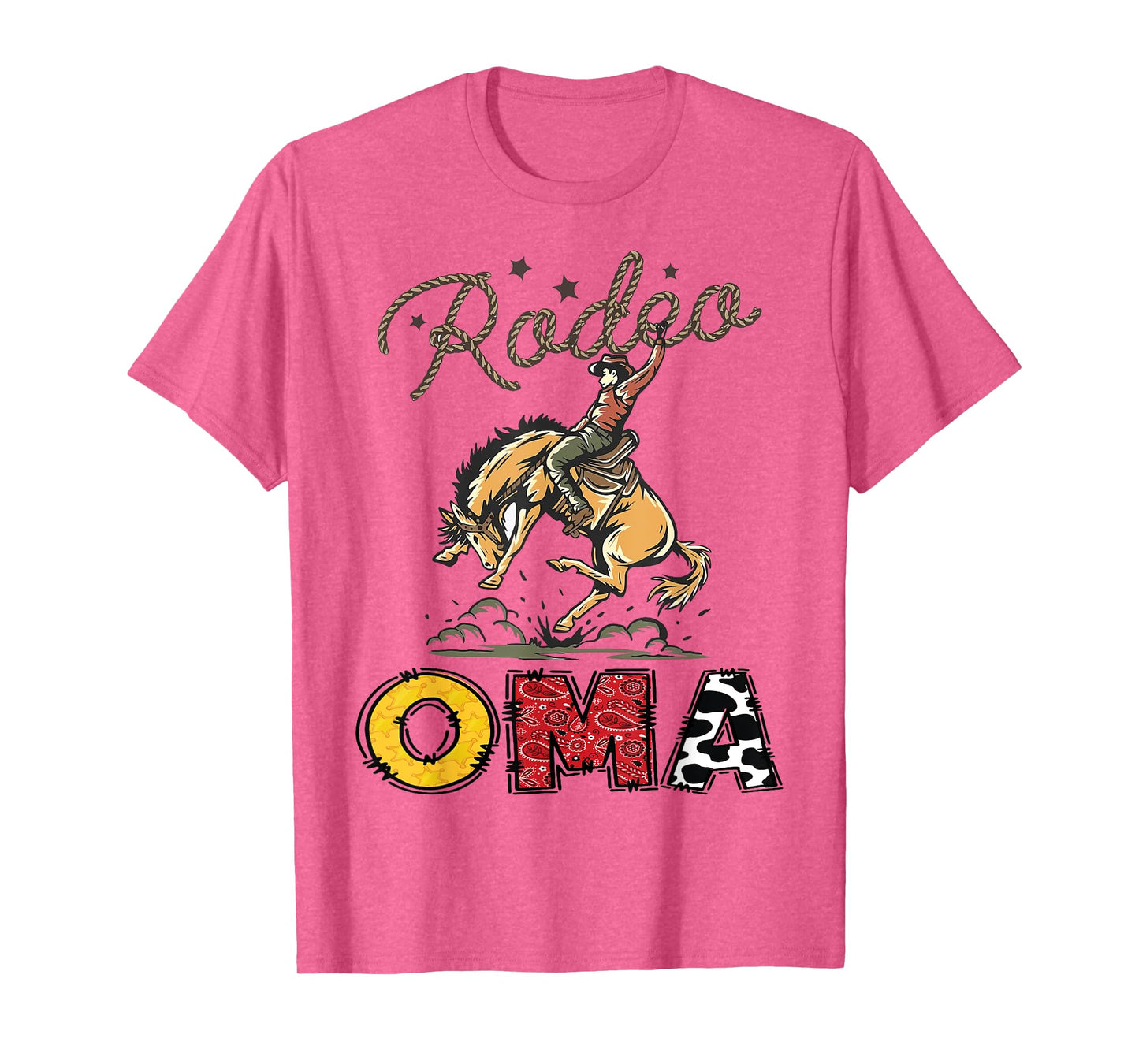 Rodeo Oma Cowboy Cowgirl Birthday Kids Family Matching T-Shirt