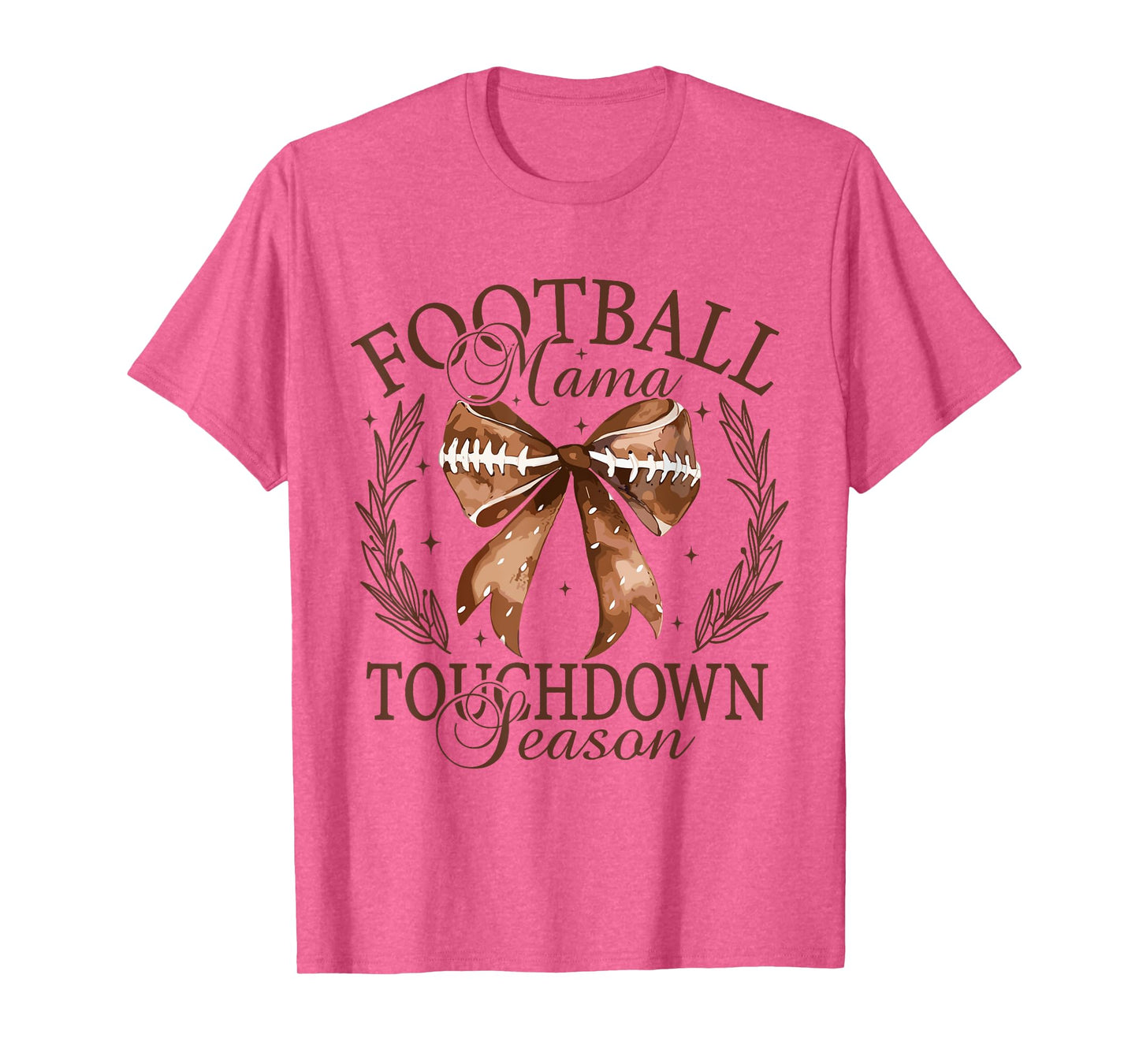 Football Mama Fall Coquette Thanksgiving Touchdown Season T-Shirt