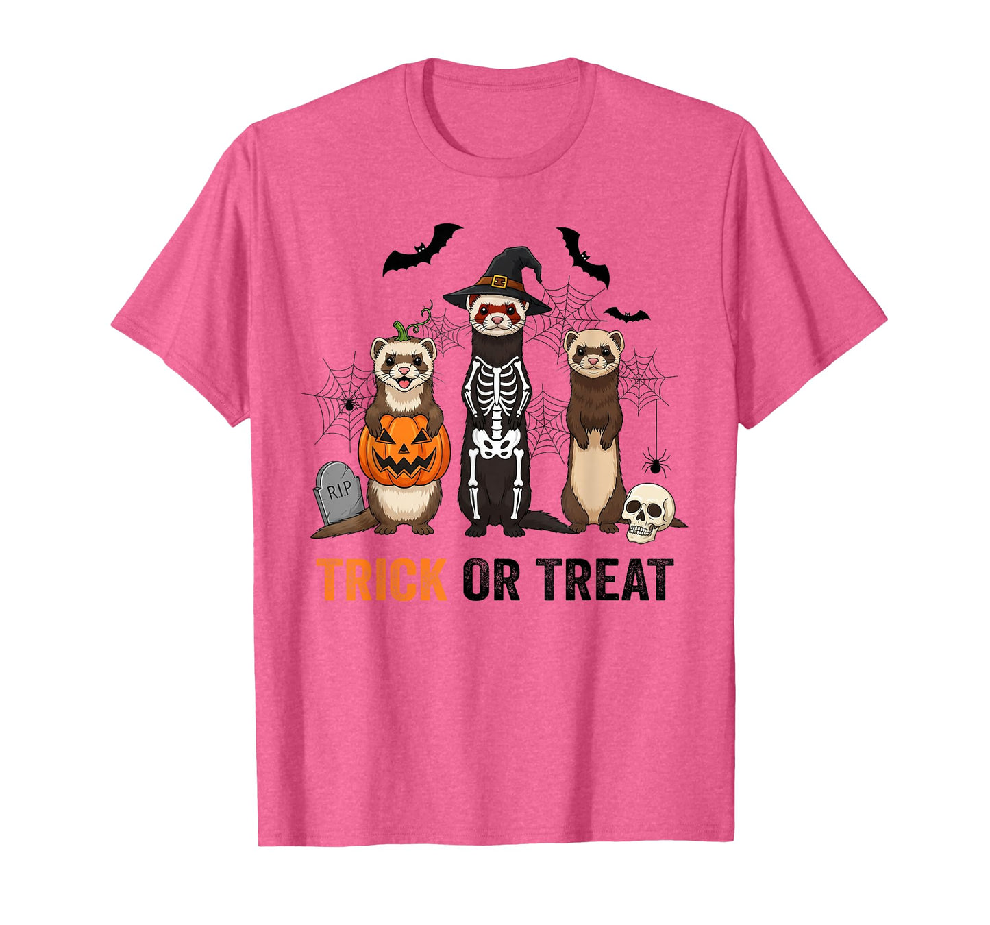 Ferret Halloween Trick Or Treat Pumpkin Gifts Men Women Kid T-Shirt
