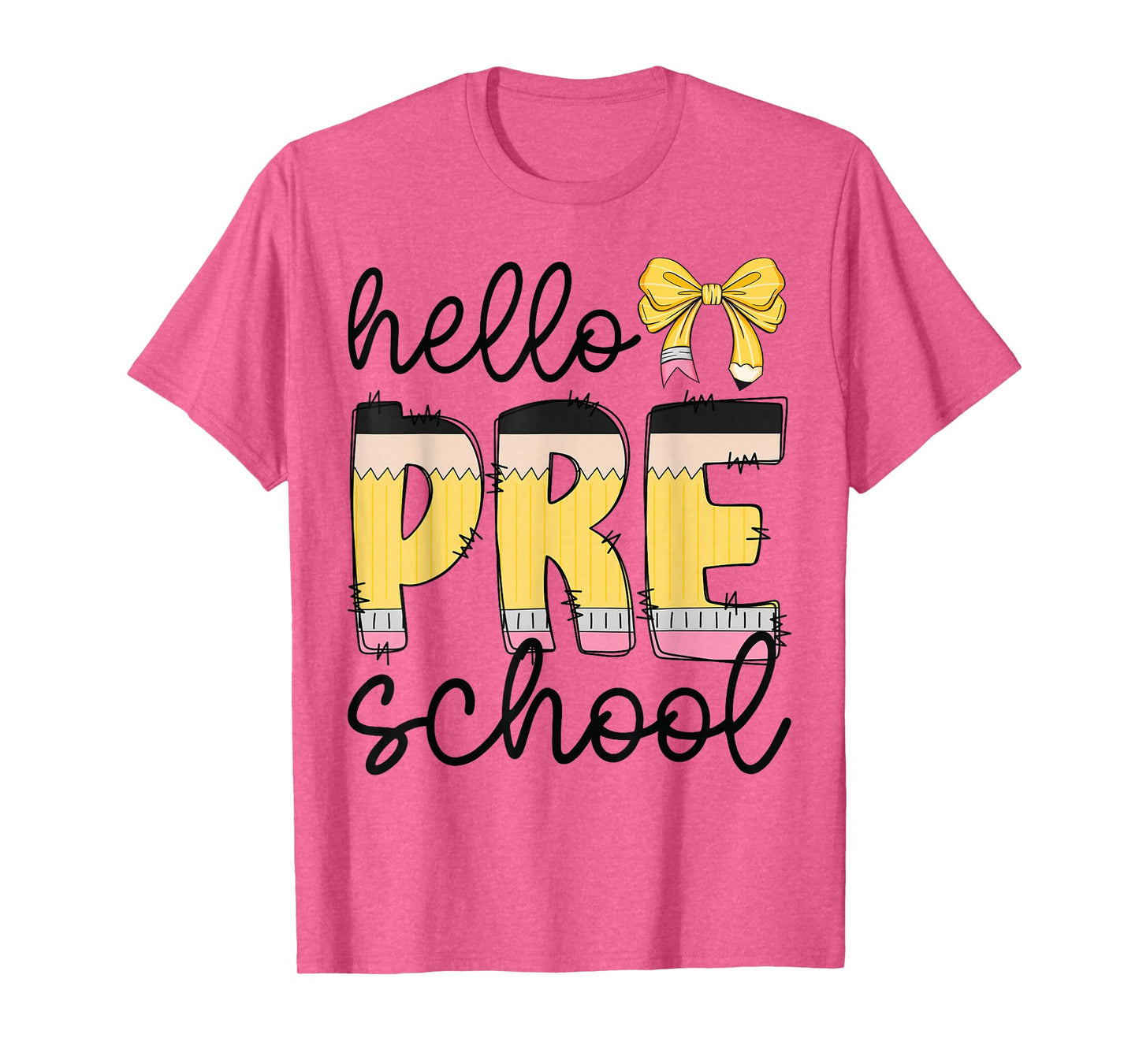 Hello Pre-K Preschool Back to School First Day Teacher Kids T-Shirt