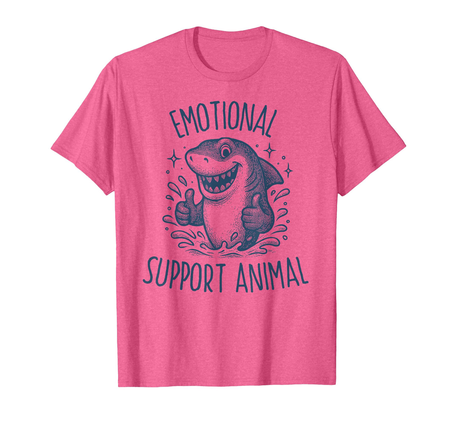 Emotional Support Animal Cute Funny Shark Joke Humor T-Shirt