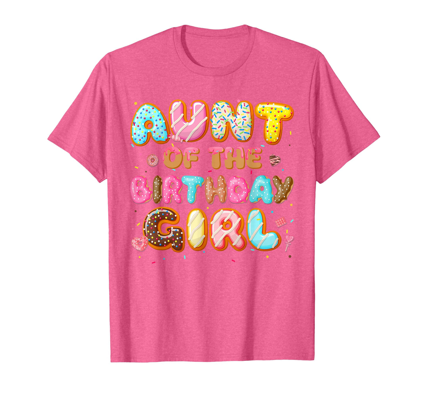 Aunt Of The Birthday Girl Donut Family Matching Party T-Shirt