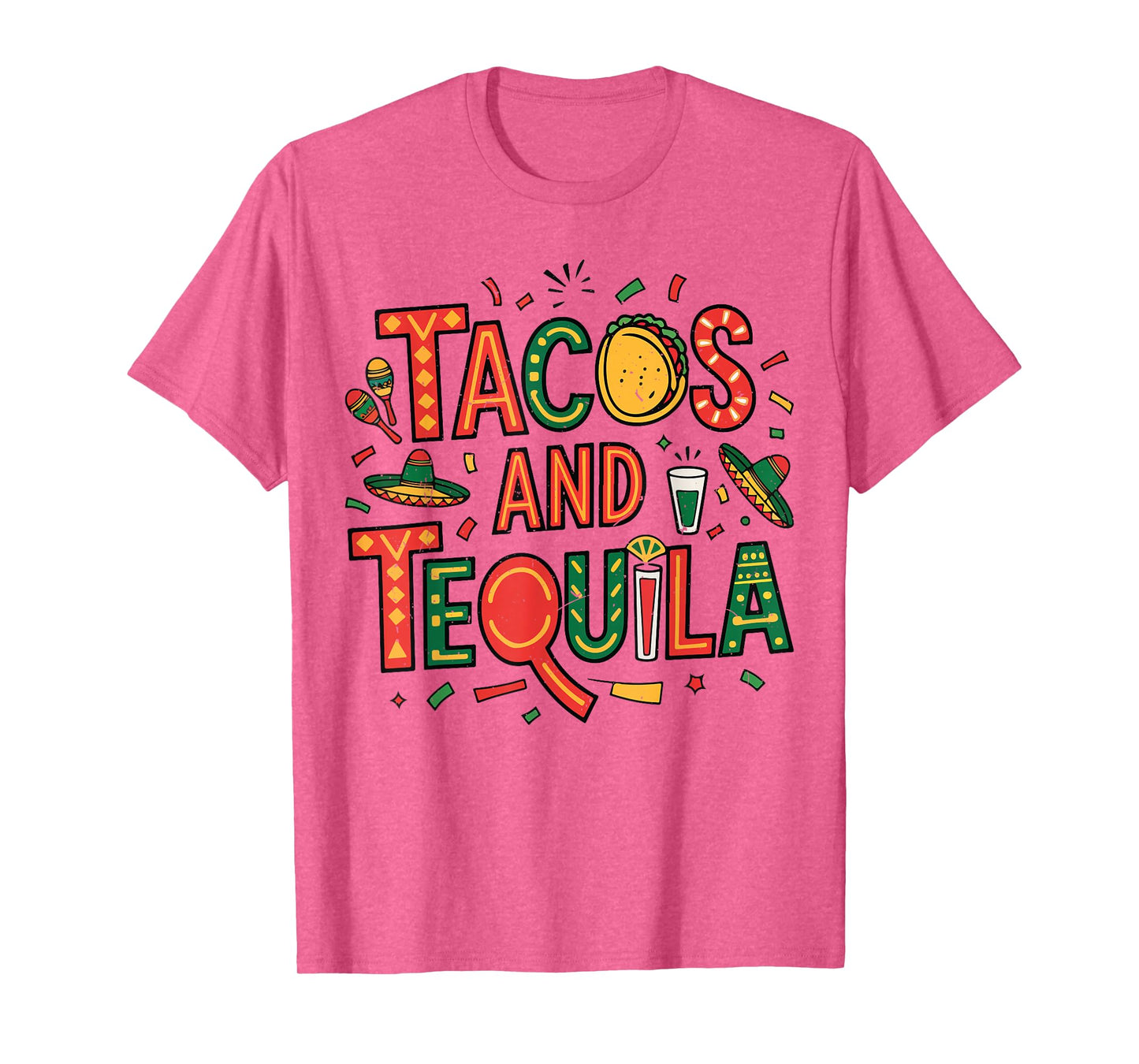 Tacos & Tequila Cinco Mayo Funny Mexican Drinking Men Women T-Shirt
