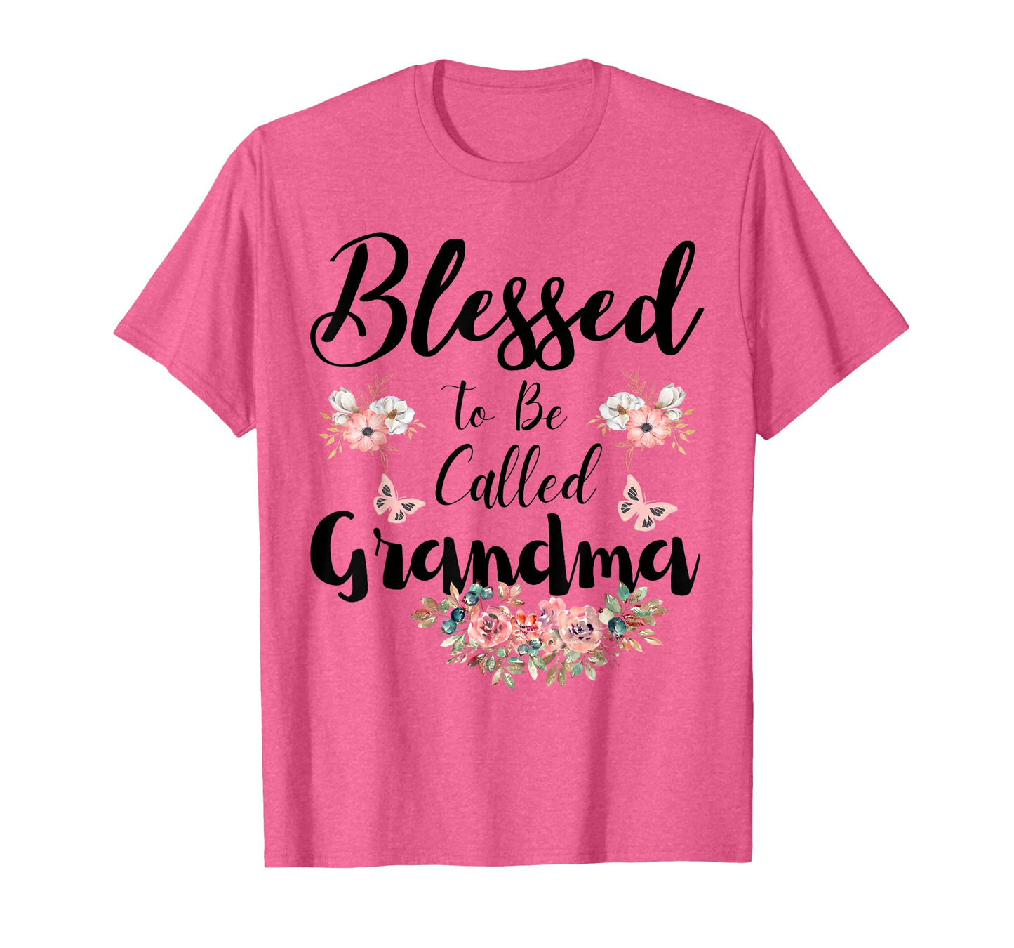 Blessed To Be Called Grandma Women Floral Cute Mothers Day T-Shirt