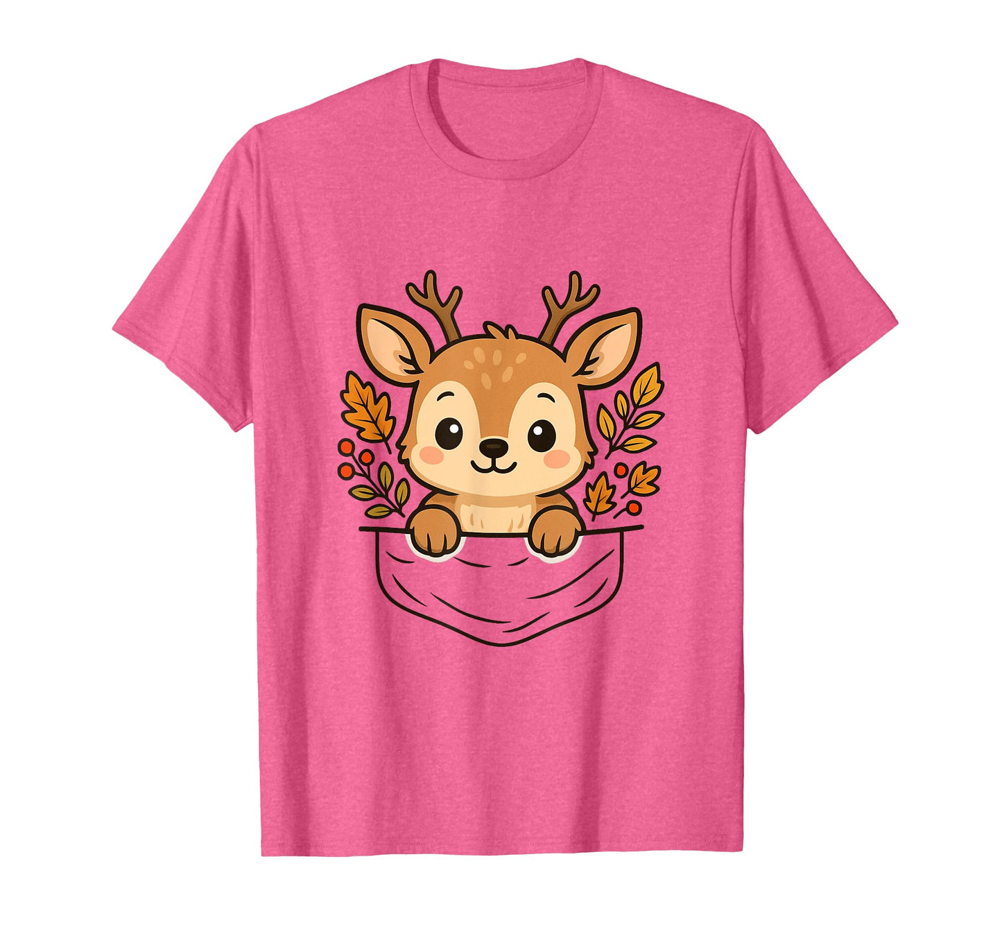 Deer Pouch Design for Kids and Children Kawaii Style T-Shirt