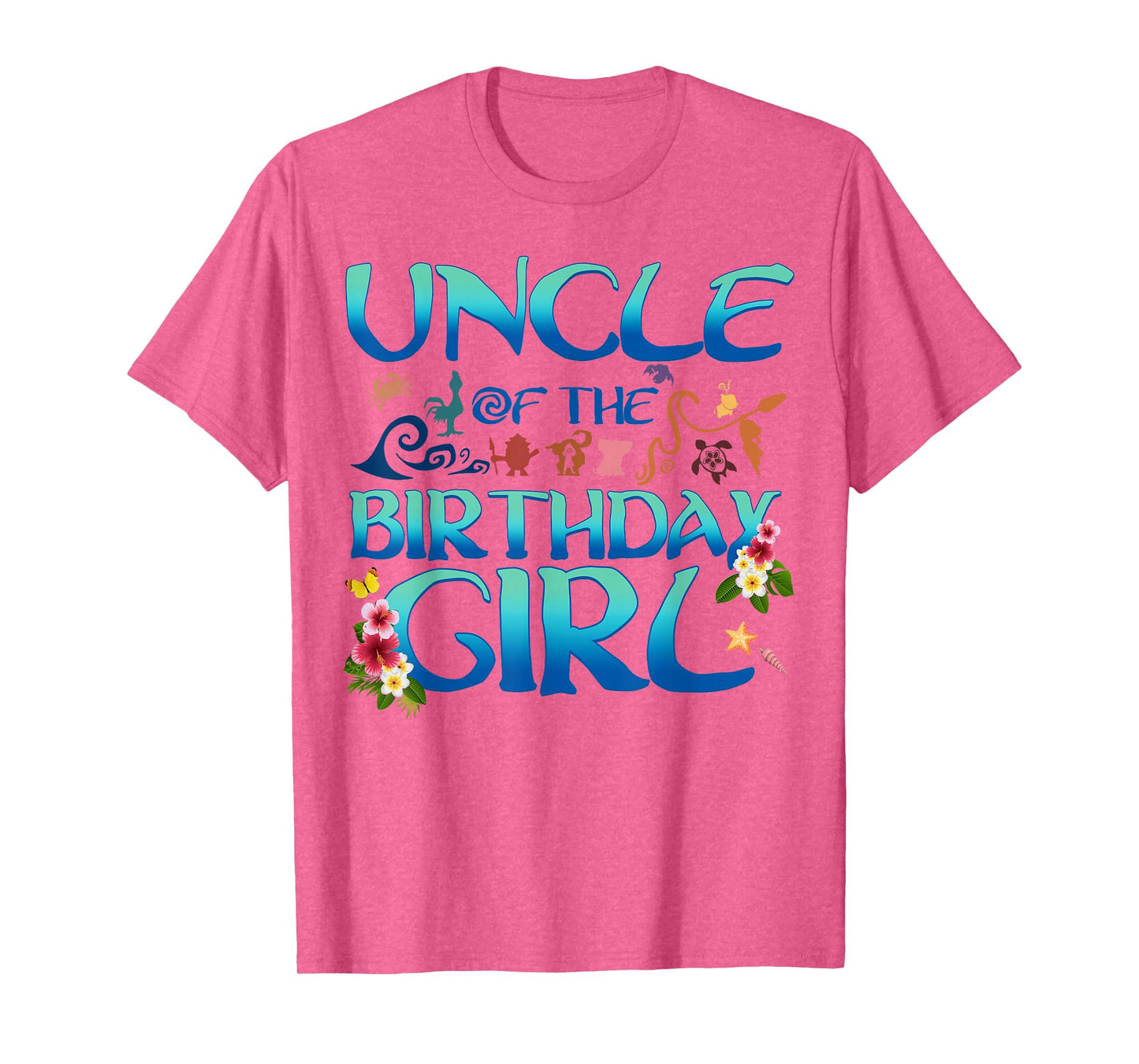 Uncle Of The Birthday Girl Matching Oceania Adventure Family T-Shirt