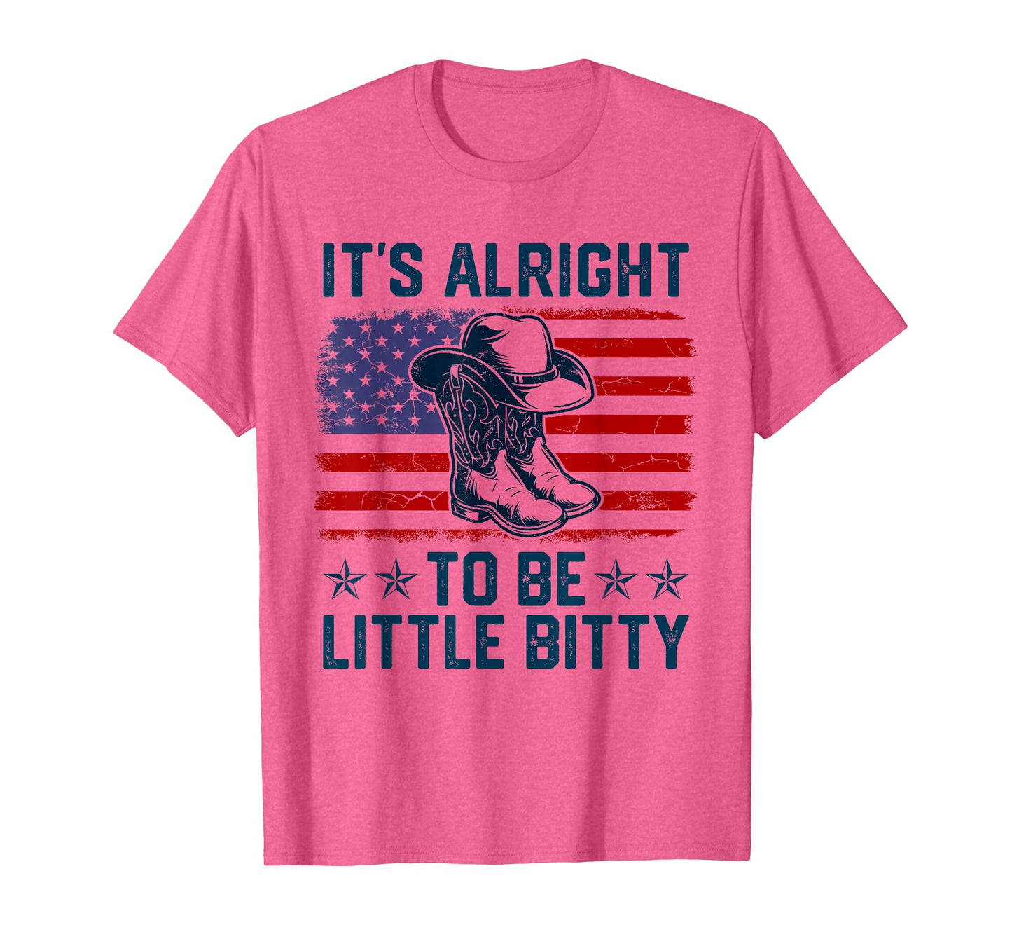 It’s Alright To Be Little Bitty Country Music Retro US Flag T-Shirt
