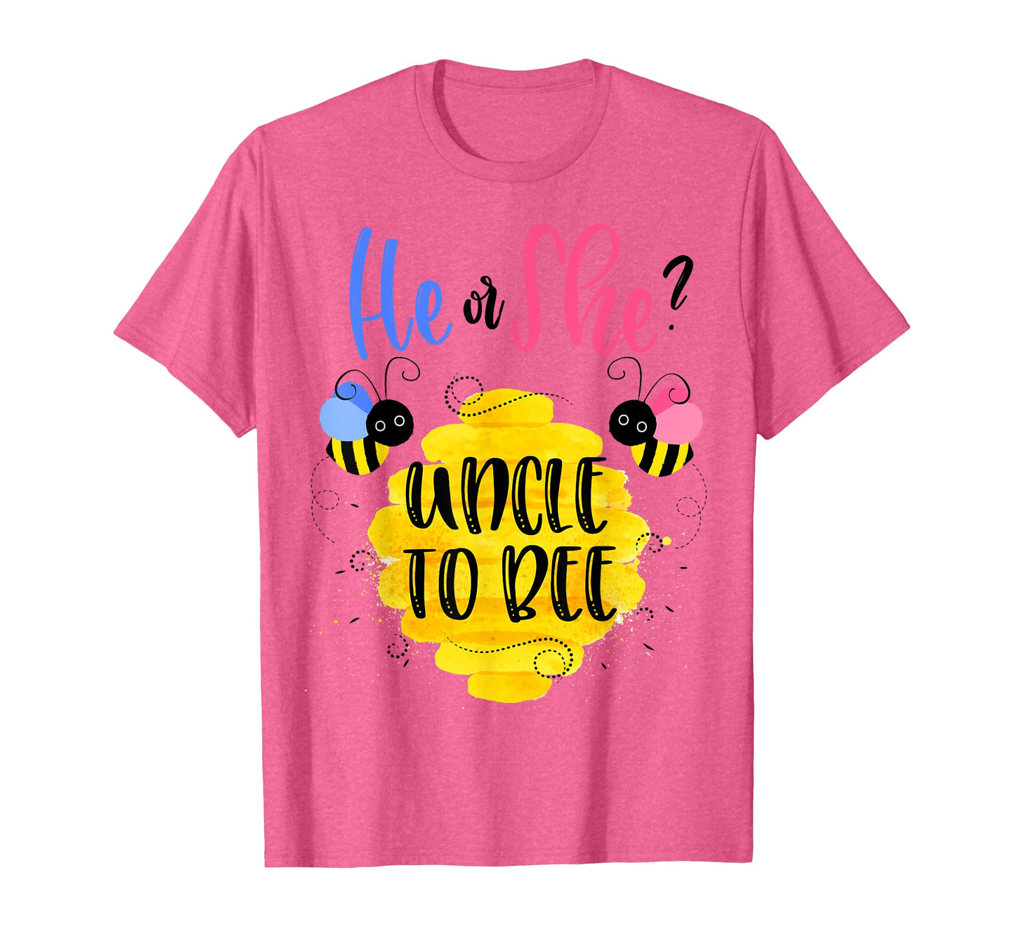 Mens Gender Reveal What Will It Bee Shirt He or She Uncle Tee