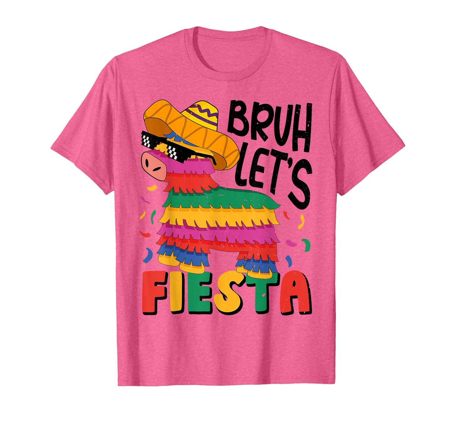 Bruh Lets Fiesta Cinco Mayo Pinata Funny Mexican Boy Men Kid T-Shirt