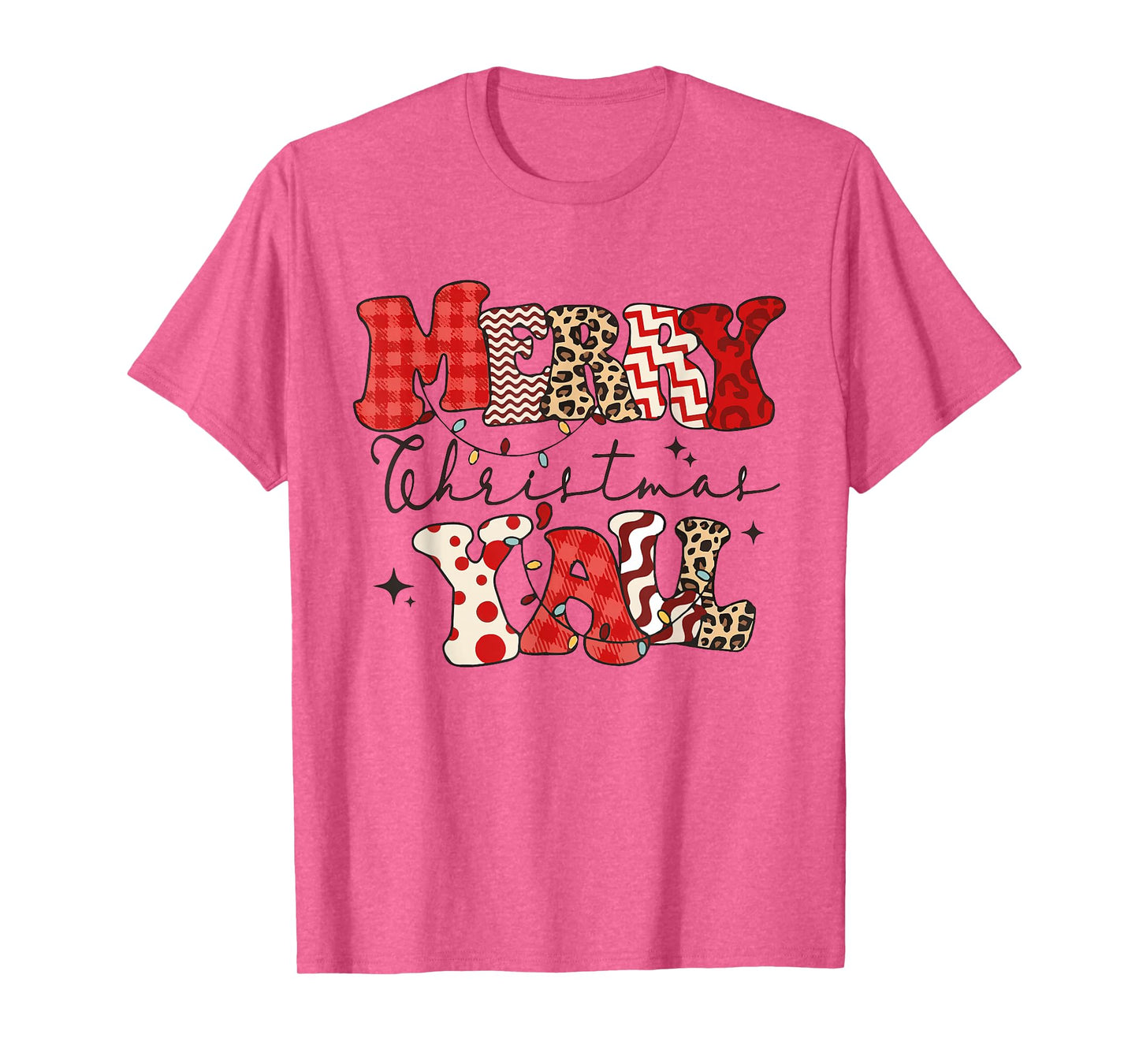 Merry Christmas Y'all Leopard Buffalo Pajama Family Xmas T-Shirt
