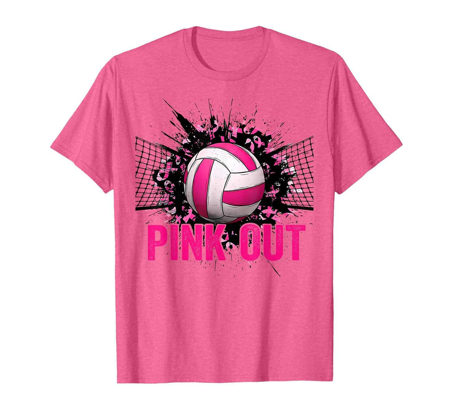 Volleyball Game Day Pink Out Breast Cancer Awareness Women T-Shirt