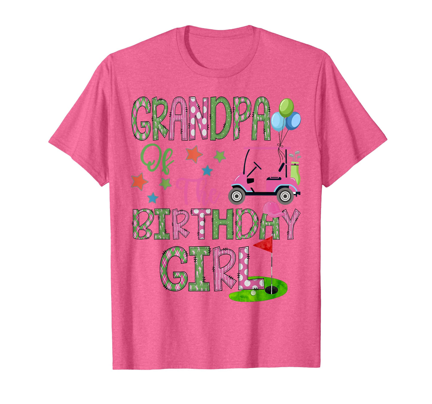 Grandpa Of The Birthday Girl Hole In One Golf 1St Bday T-Shirt