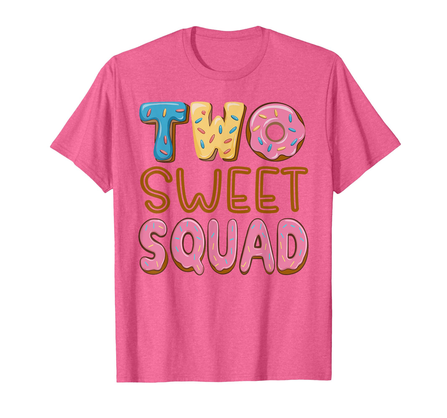 Squad of The Two Sweet Donut Team 2nd Birthday Girl Party T-Shirt