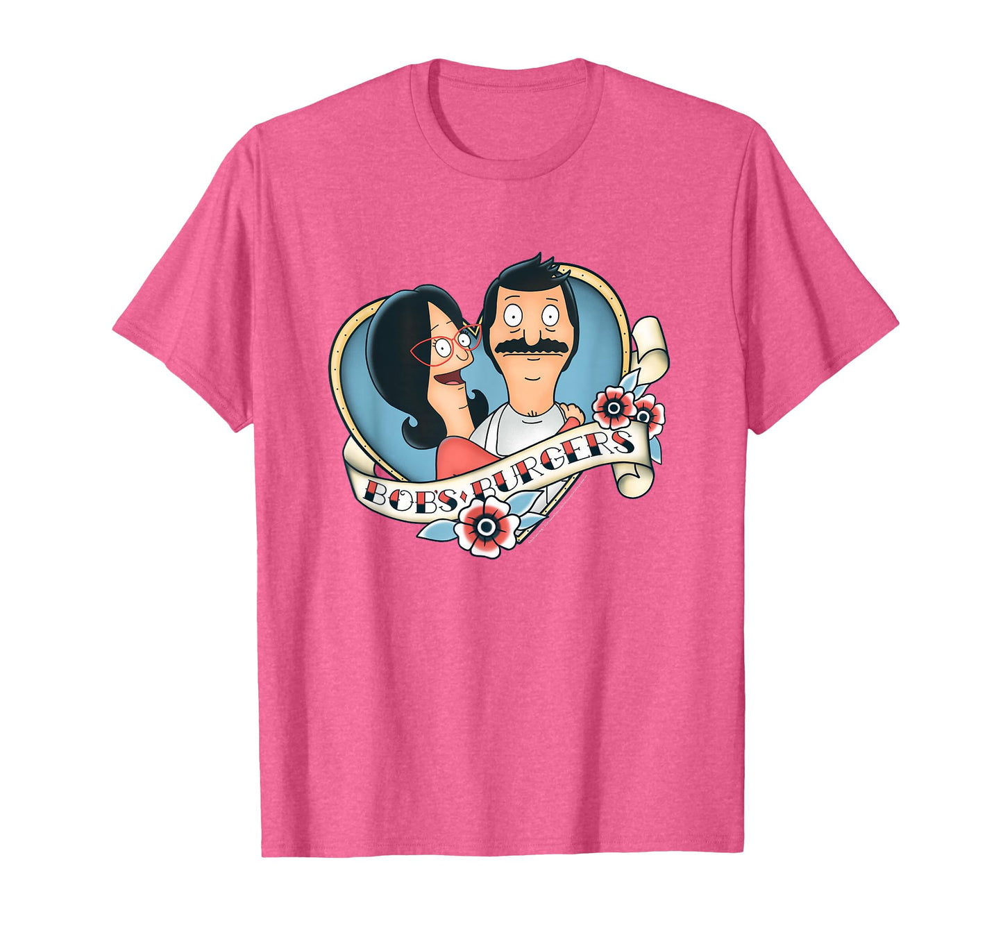 Bob's Burgers Bob And Linda Heart Shape Tattoo Style Logo T-Shirt