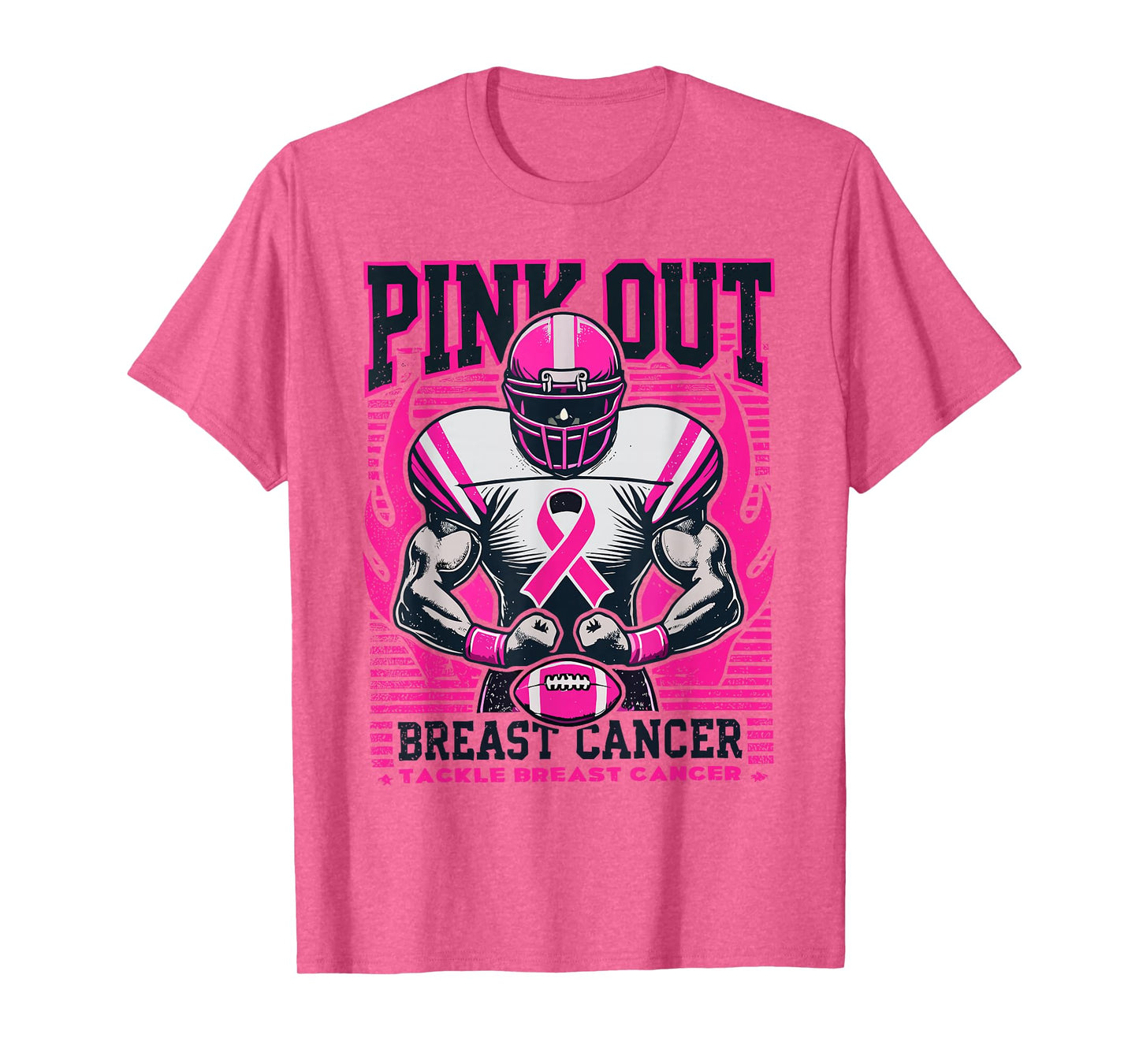 Pink Out Tackle Breast Cancer Awareness American Football T-Shirt