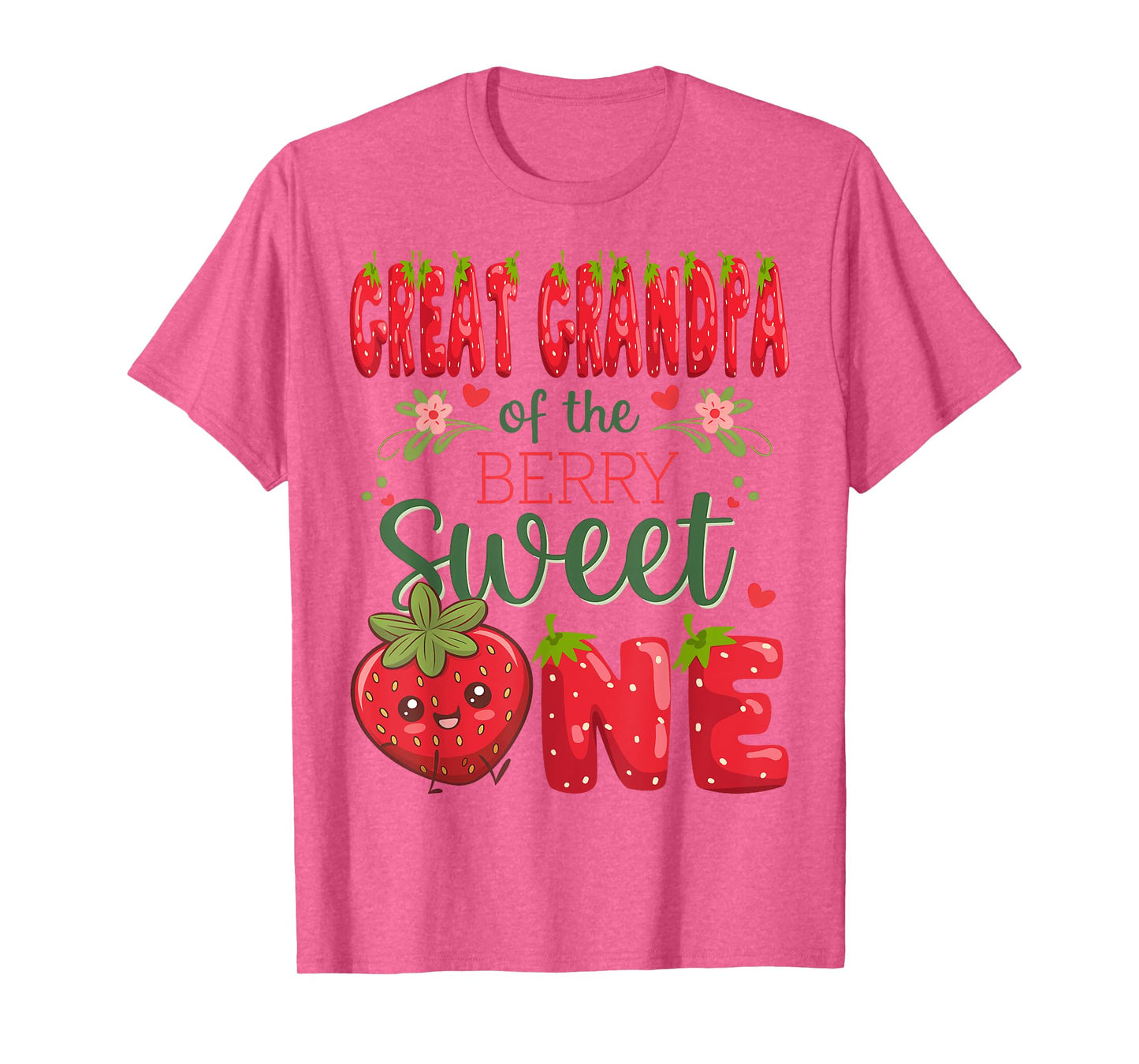 Great Grandpa Of The Berry Sweet One 1St Birthday Strawberry T-Shirt