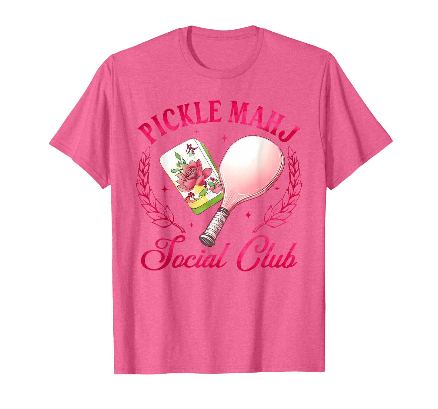 Pickleball & Mahjong Lover Funny Pickle Mahj Social Club T-Shirt