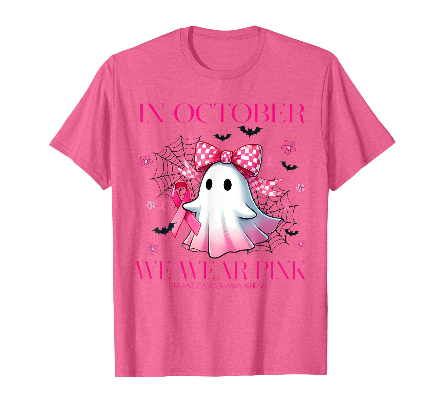 in October We Wear Pink Breast Cancer Awareness T Shirt T-Shirt