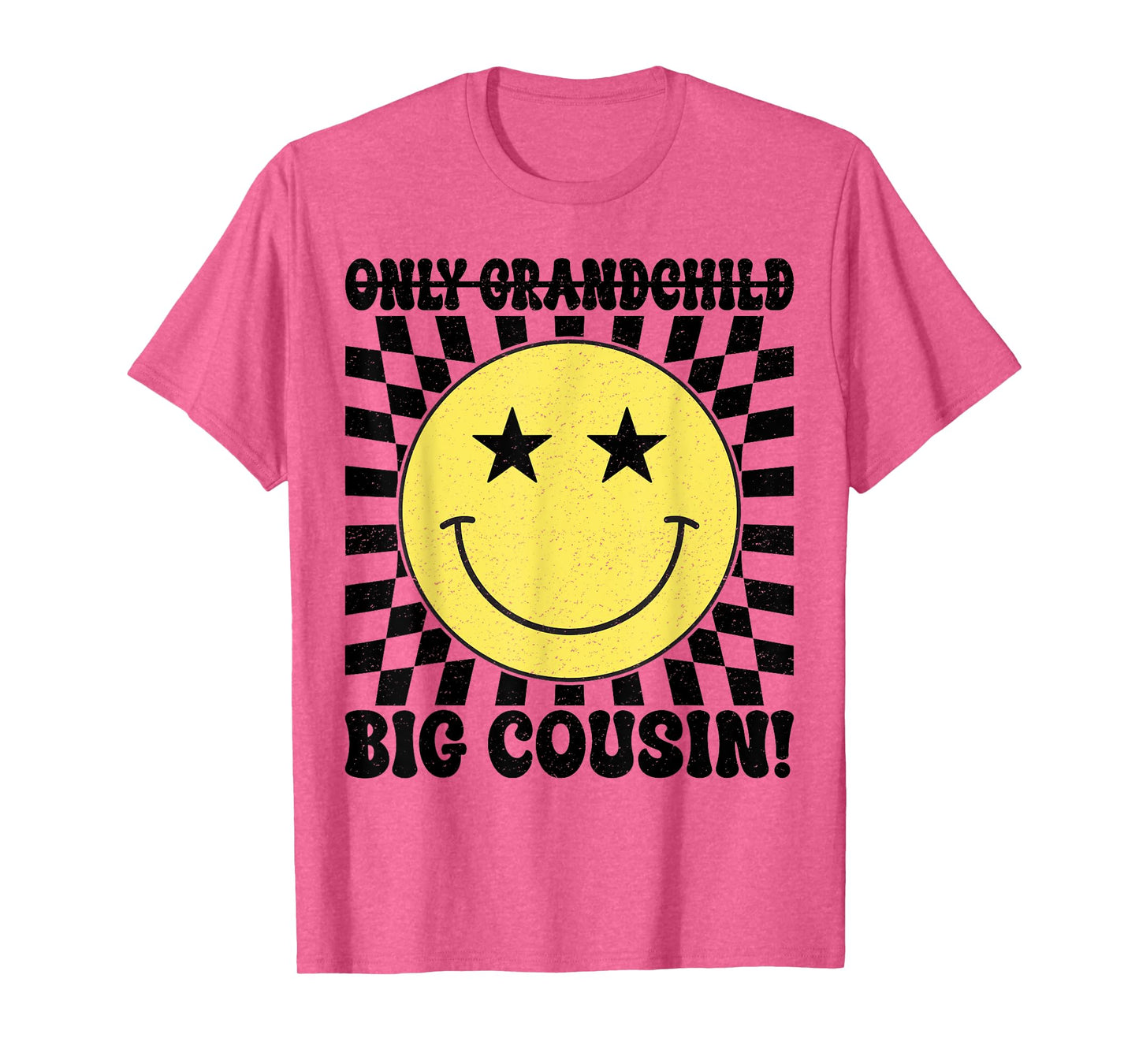 Retro Smile Face Only Grandchild Big Cousin Toddler Kids T-Shirt