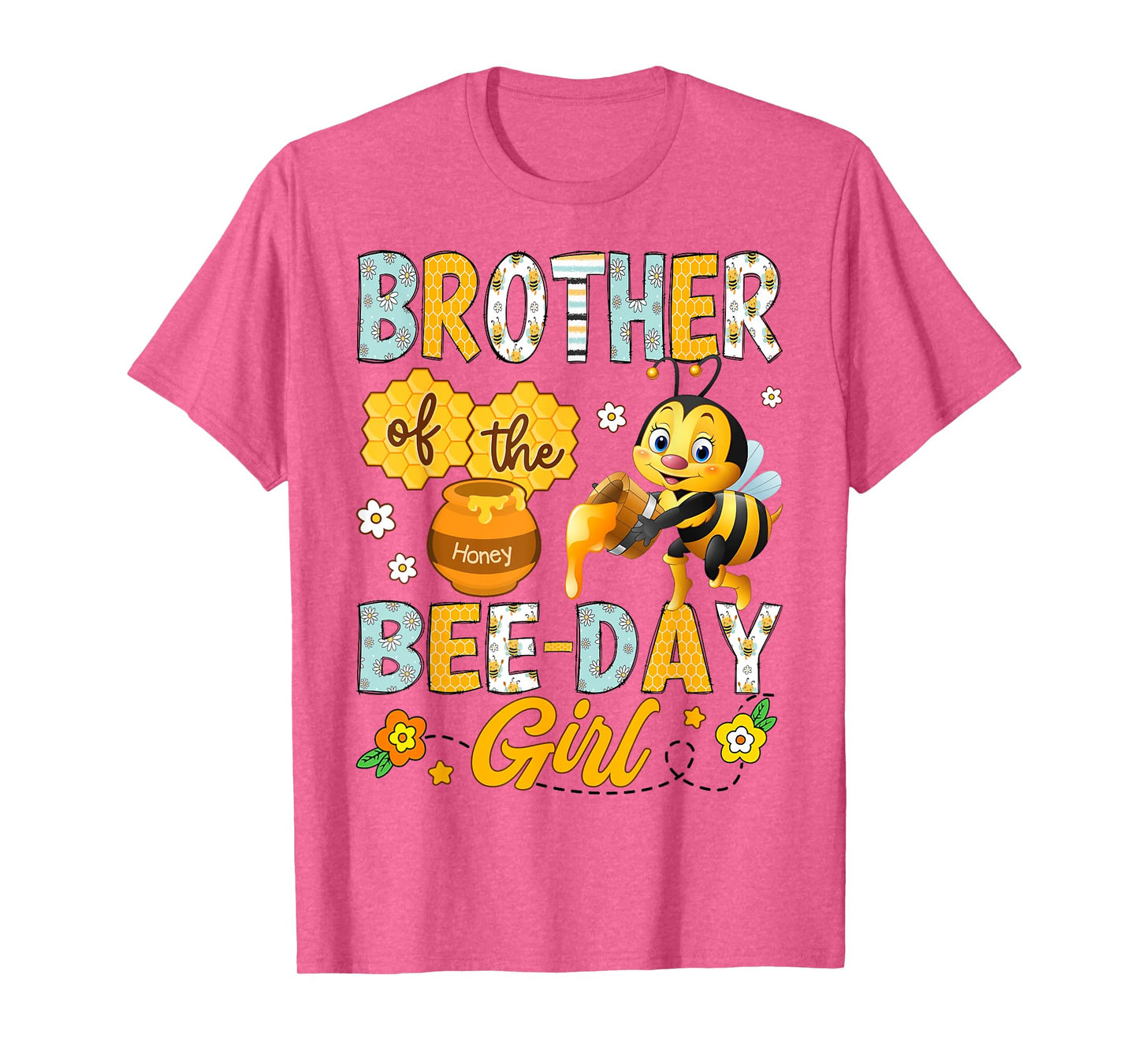 Brother Of The Bee-Day Girl Funny Bee Birthday Party T-Shirt
