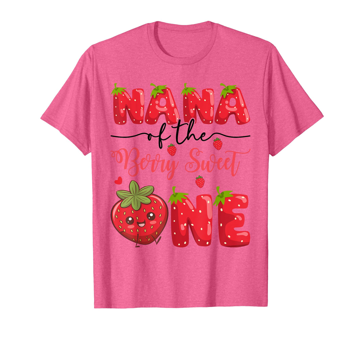 Nana Of The Berry Sweet One Strawberry First Birthday T-Shirt