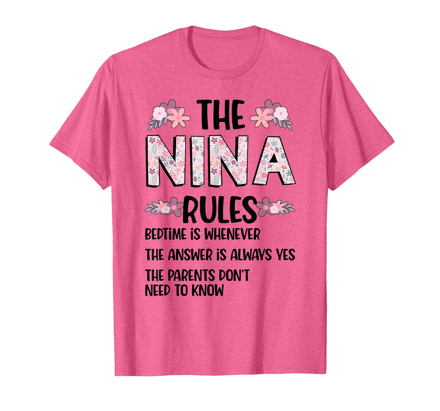 Nina Grandma Rules Nina Grandmother T-Shirt
