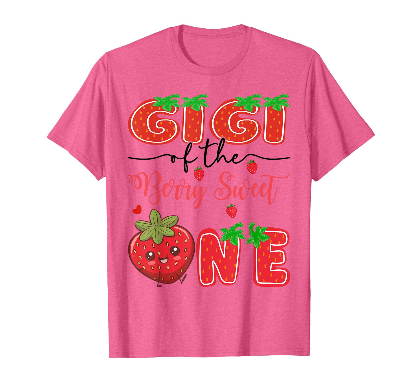 Gigi Of The Berry Sweet One Strawberry 1St Birthday T-Shirt