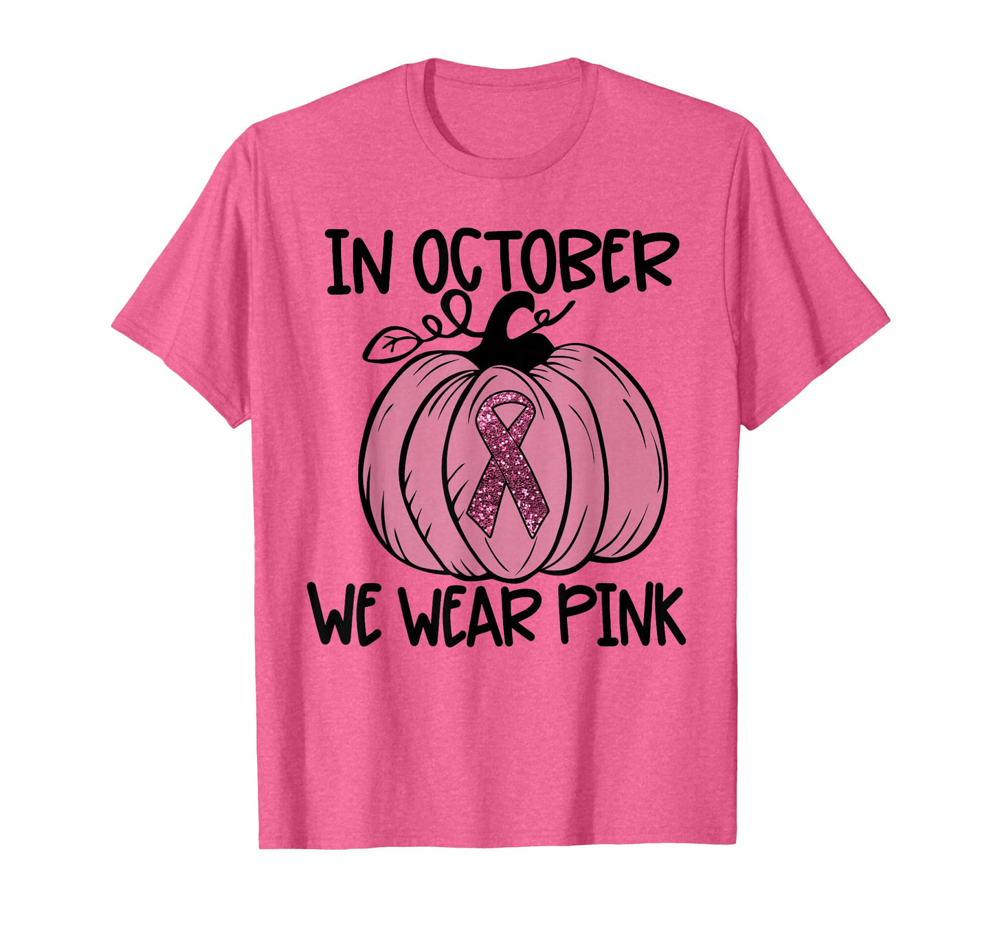 In October We Wear Pink Thanksgiving Breast Cancer Awareness T-Shirt