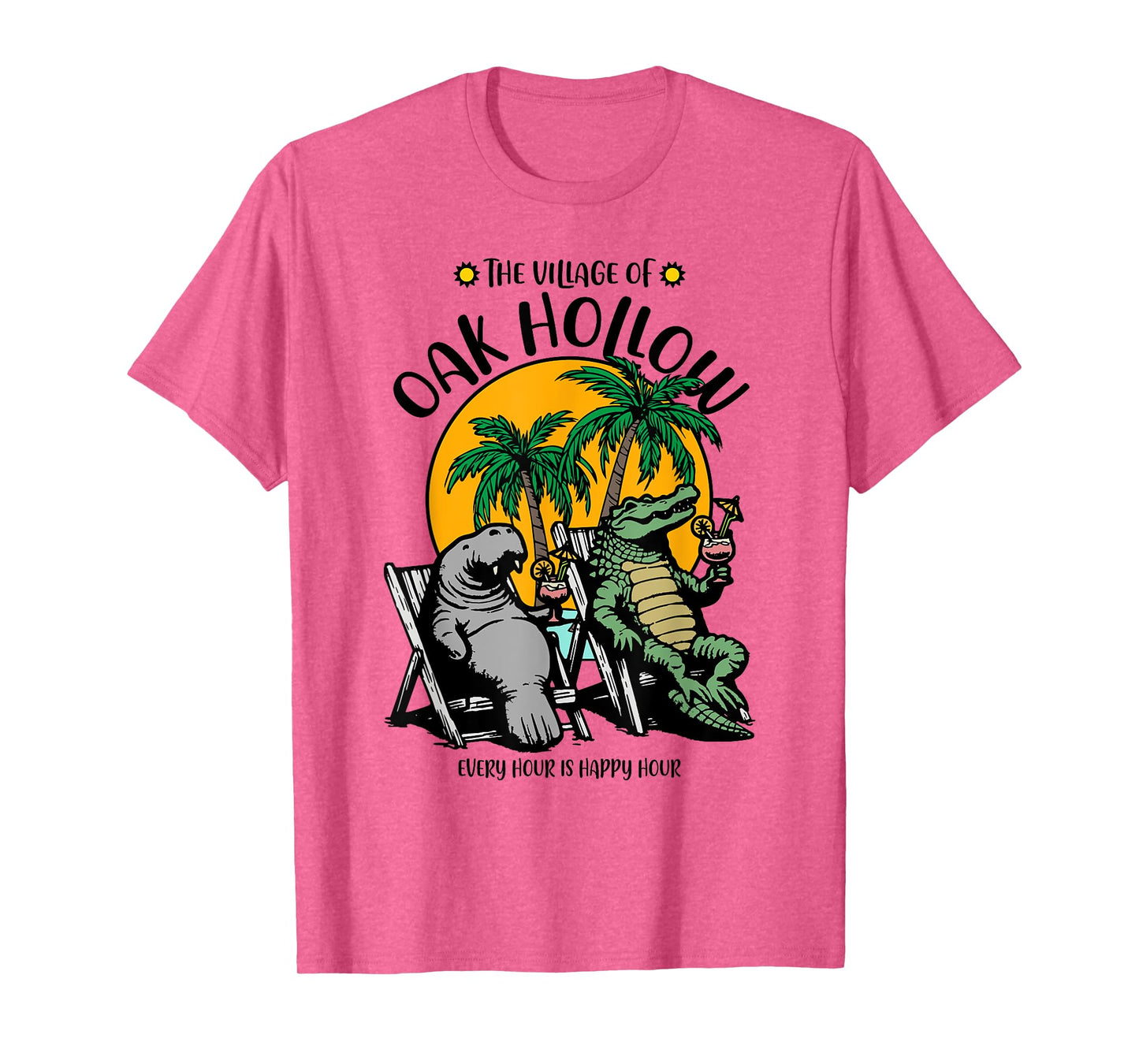 The Village of Oak Hollow TV Manatee Alligator Design T-Shirt
