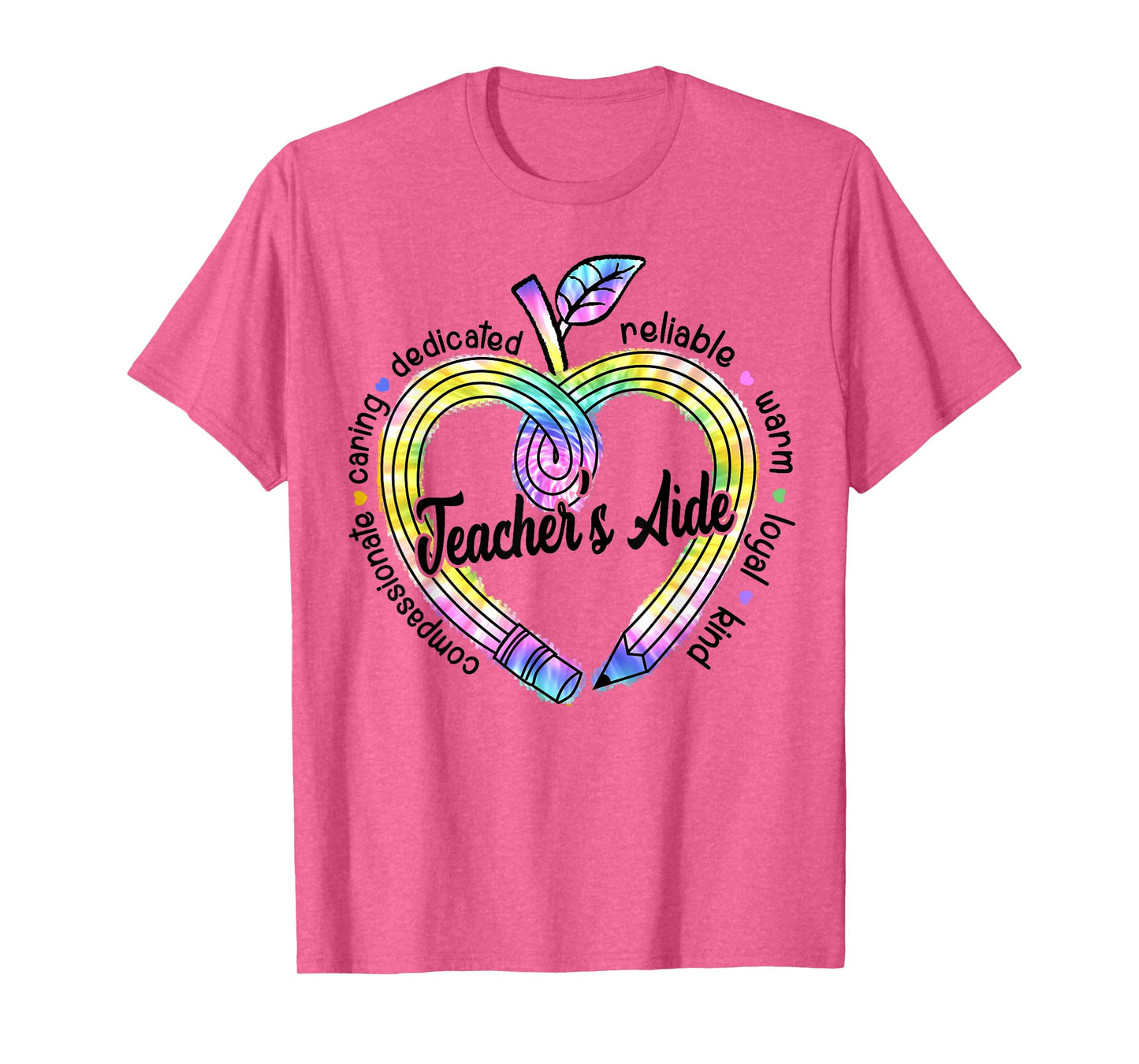 Cute Teacher's Aide Shirt Appreciation Day Gift Apple Heart T-Shirt