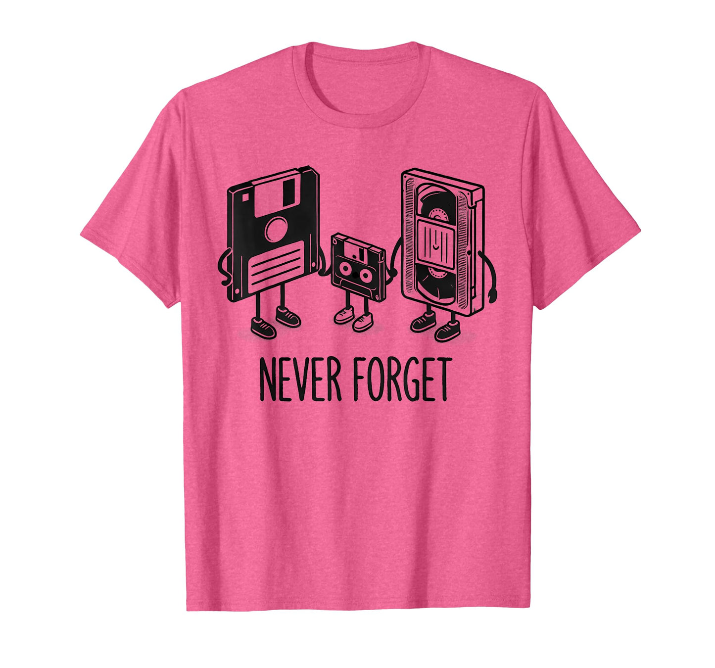 Retro Never Forget Floppy Disk Cassette T-Shirt