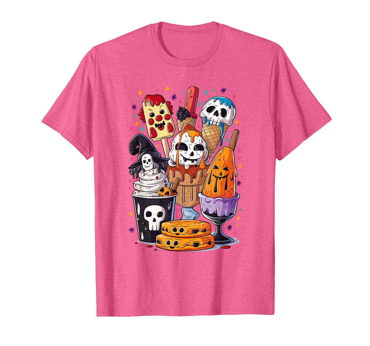 Scary Ice Cream Halloween Popsicle Ghoul Summer Halloween T-Shirt
