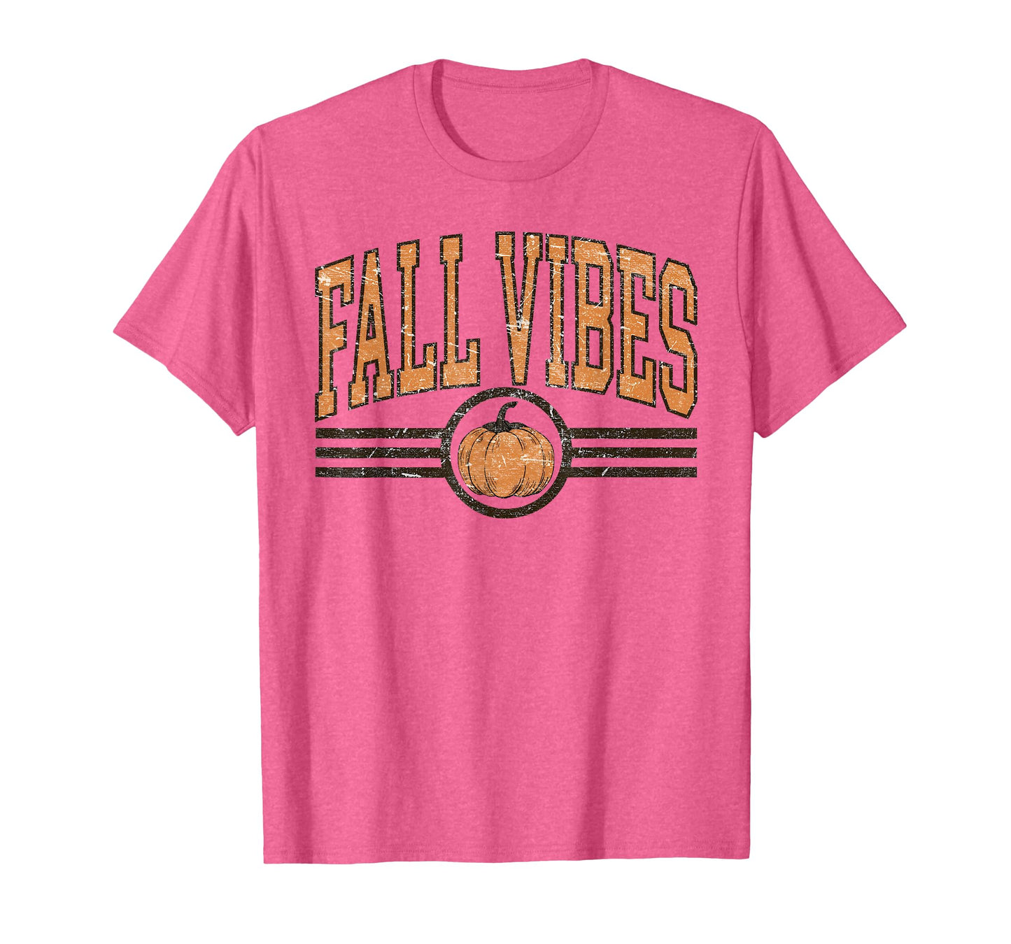 Fall Vibes Pumpkin Season Autumn Leaves Thanksgiving Vintage T-Shirt