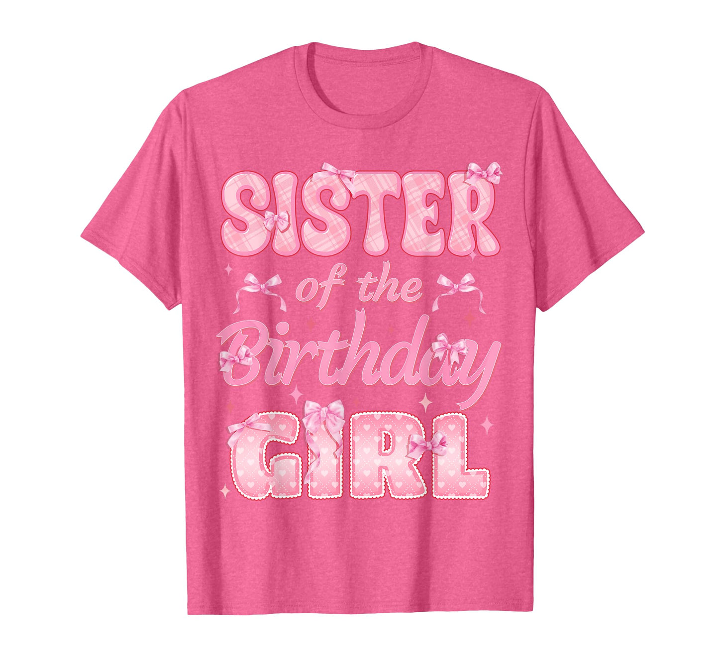 Sister Of The Birthday Girl Coquette Family Matching Party T-Shirt